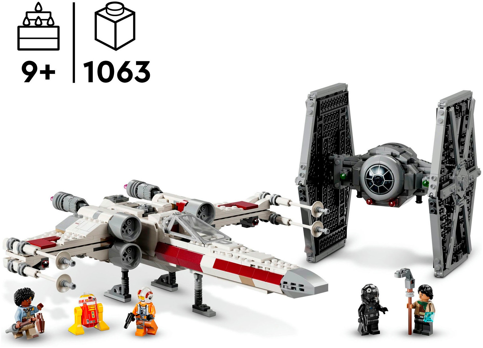 LEGO® Konstruktionsspielsteine »Mashup aus TIE Fighter & X-Wing (75393), LEGO Star Wars ™«, (1063 St.), Made in Europe