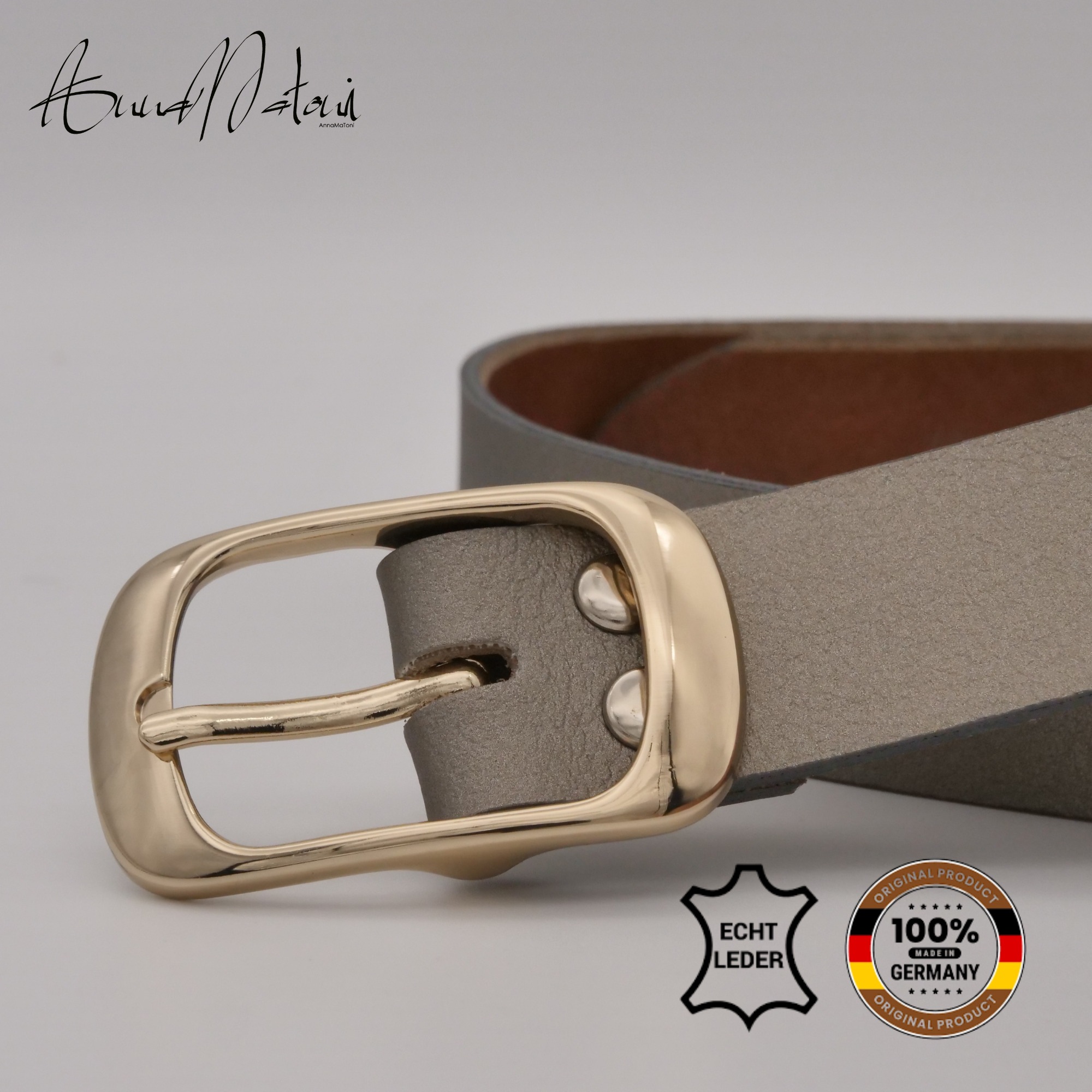 Thumbnail - AnnaMatoni Ledergürtel "AnnaMatoni Damen Ledergürtel in hochwertigem Veganem Nappa 3cm"