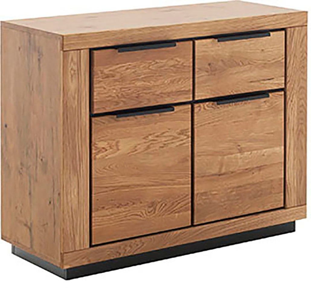 Kommode MCA LIVING, B:102cm H:80cm T:40cm, beige, Holzwerkstoff, Massivholz, Schlafzimmer, Sideboards, "Greno Kommode II", durchgehende Lamelle