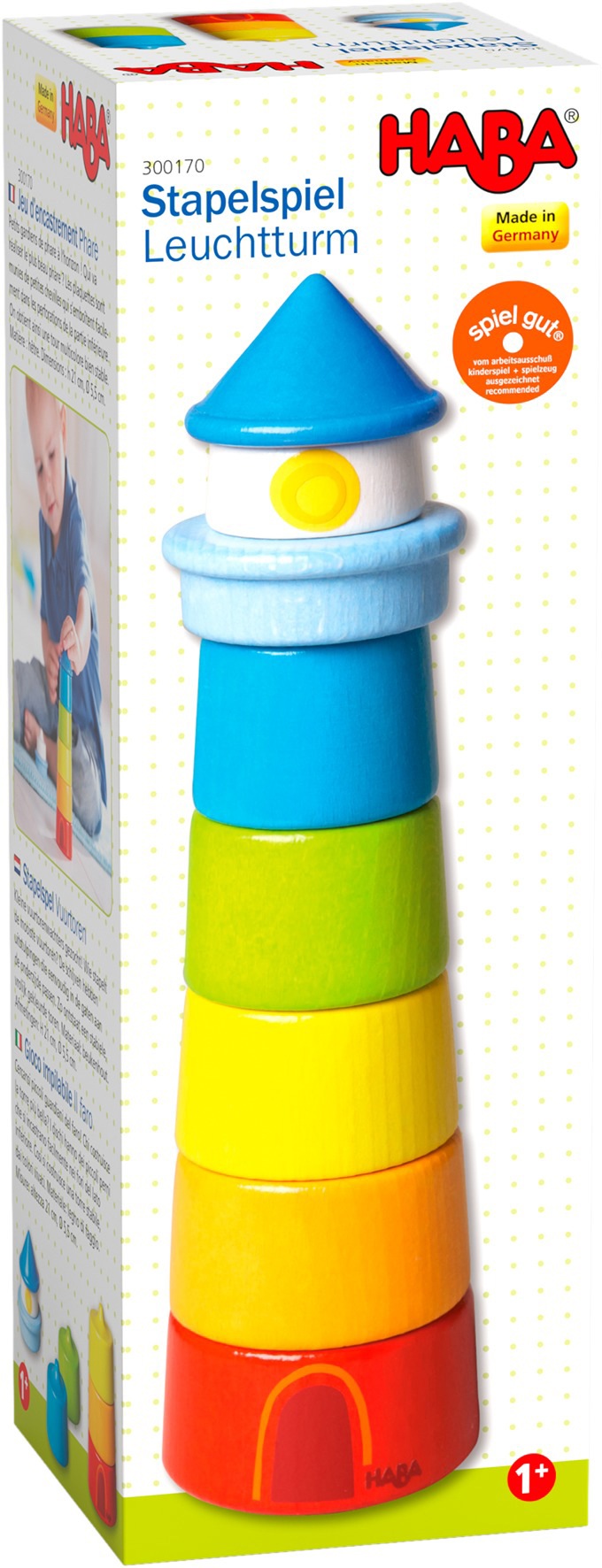 Haba Stapelspielzeug »Leuchtturm«, (7 tlg.), Made in Germany