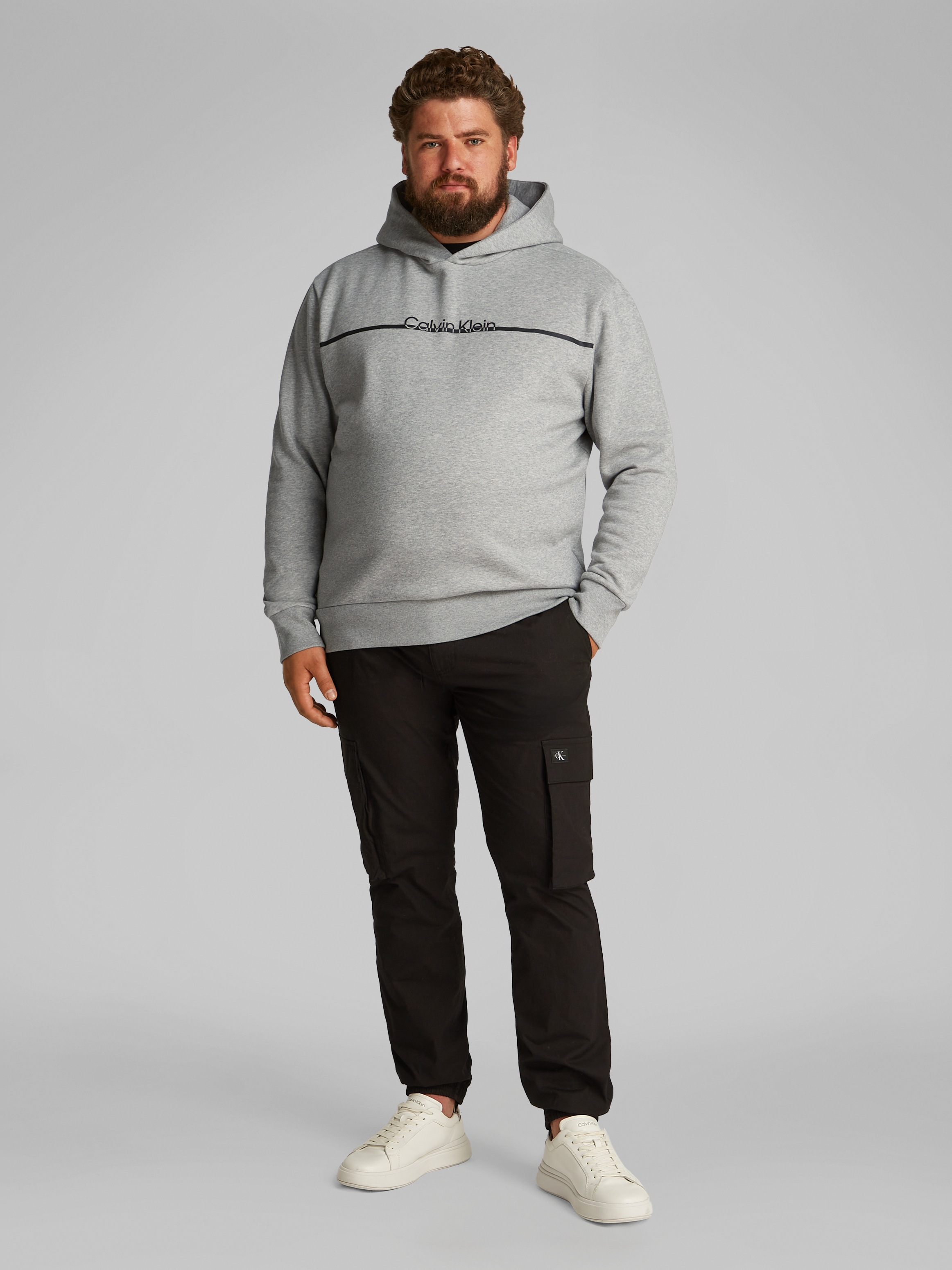 Calvin Klein Big&Tall Sweatshirt »BT_SPLIT LINE LOGO HOODIE«, in Großen Größen mit Logoprint