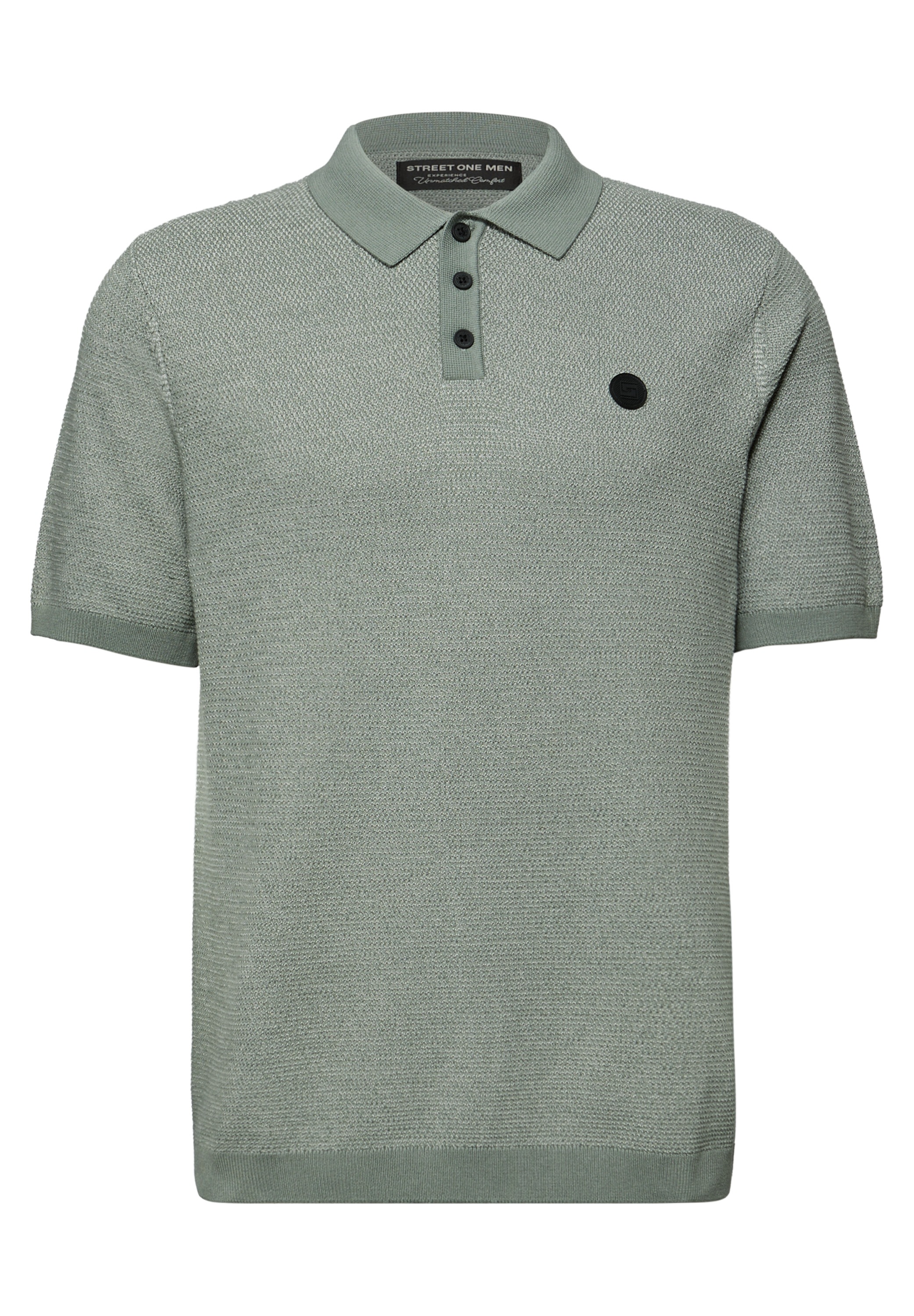 STREET ONE MEN Kurzarmpullover im soften Baumwoll-Mix