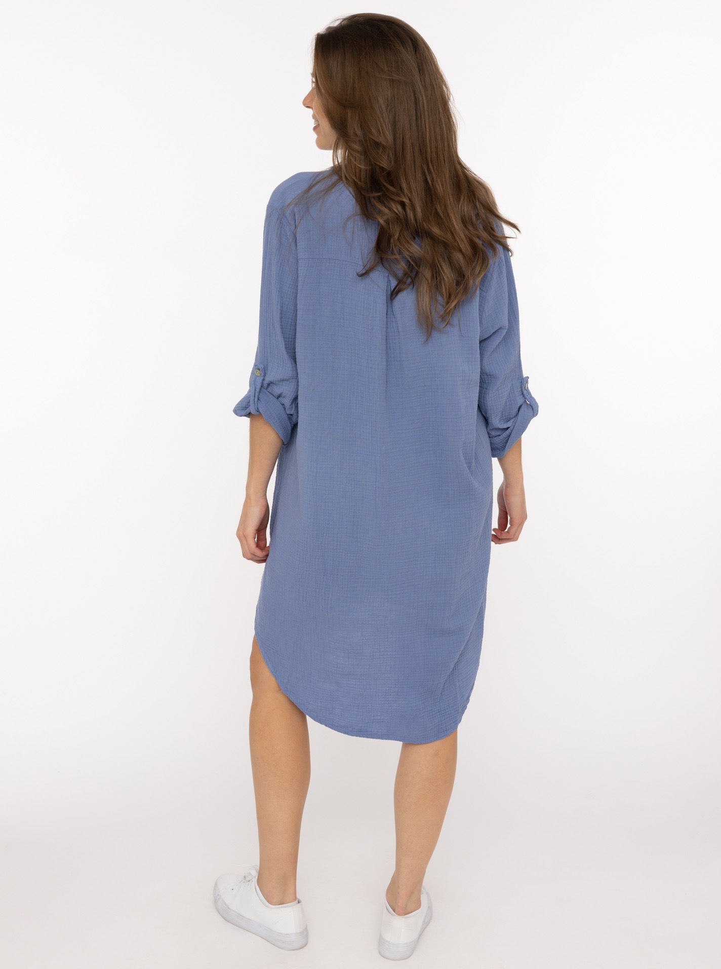 Zwillingsherz Schlupfbluse ""Rom"" verlängerte Rückenpartie, V-Neck, Turn-U günstig online kaufen