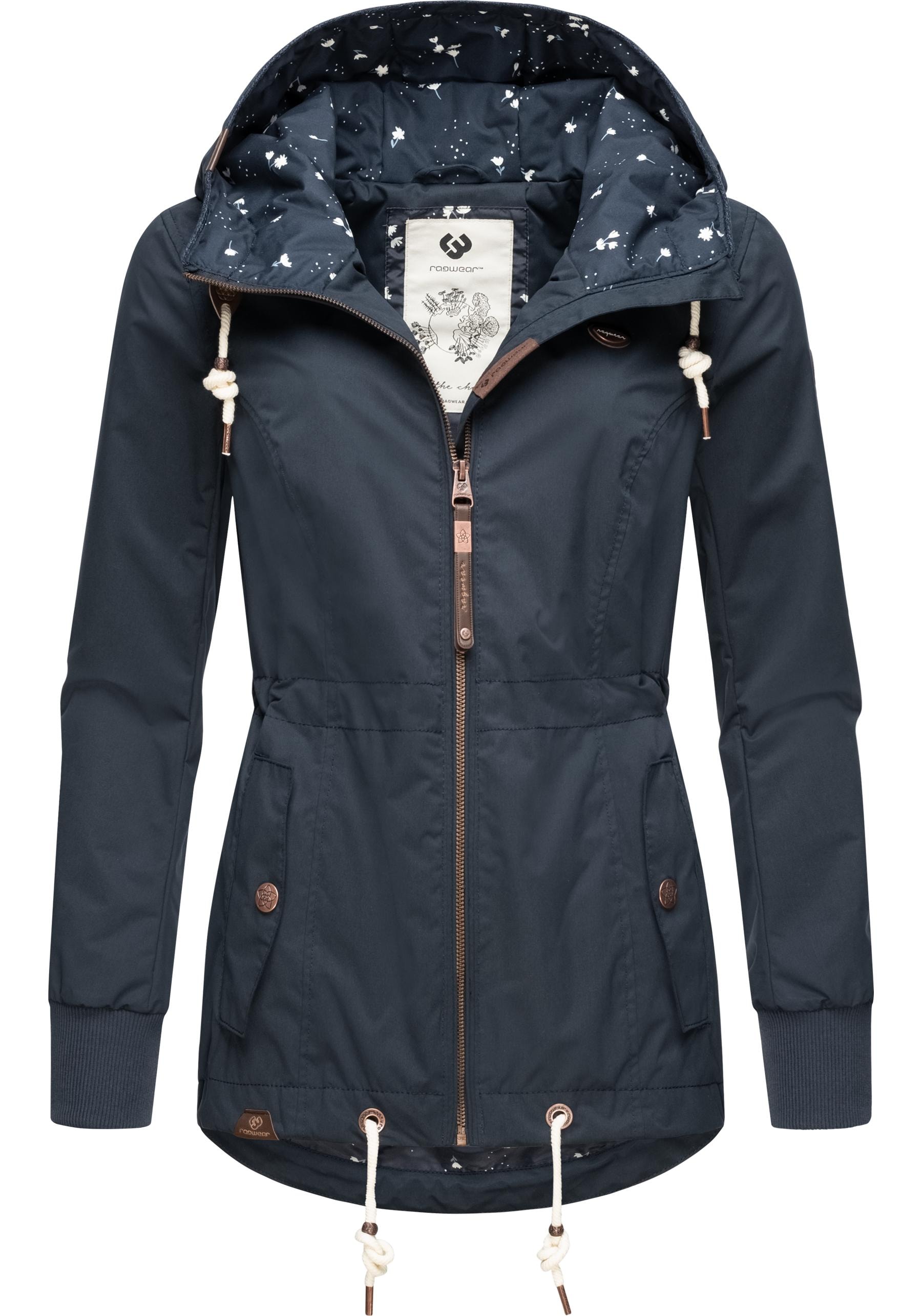 Ragwear Outdoorjacke "Danka", mit Kapuze, stylische Übergangsjacke mit großer Kapuze