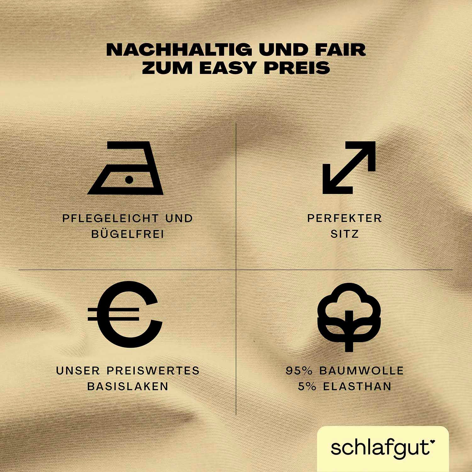 Thumbnail - Schlafgut Spannbettlaken "EASY Jersey Elasthan", MADE IN GREEN by OEKO-TEX