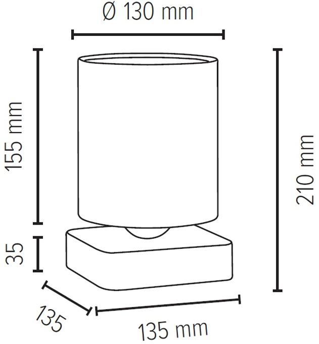 SPOT Light Tischleuchte »GENTLE«, 1 flammig-flammig, Leuchtenschirm aus  wertigen Stoff, Echtes Beton - handgefertigt | BAUR