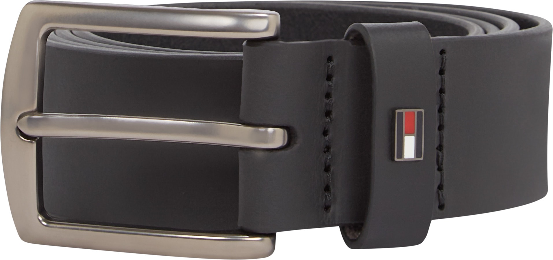 Tommy Hilfiger Ledergürtel »DENTON 3.5 EXT«, Einfachdornschließe, Metalllogo