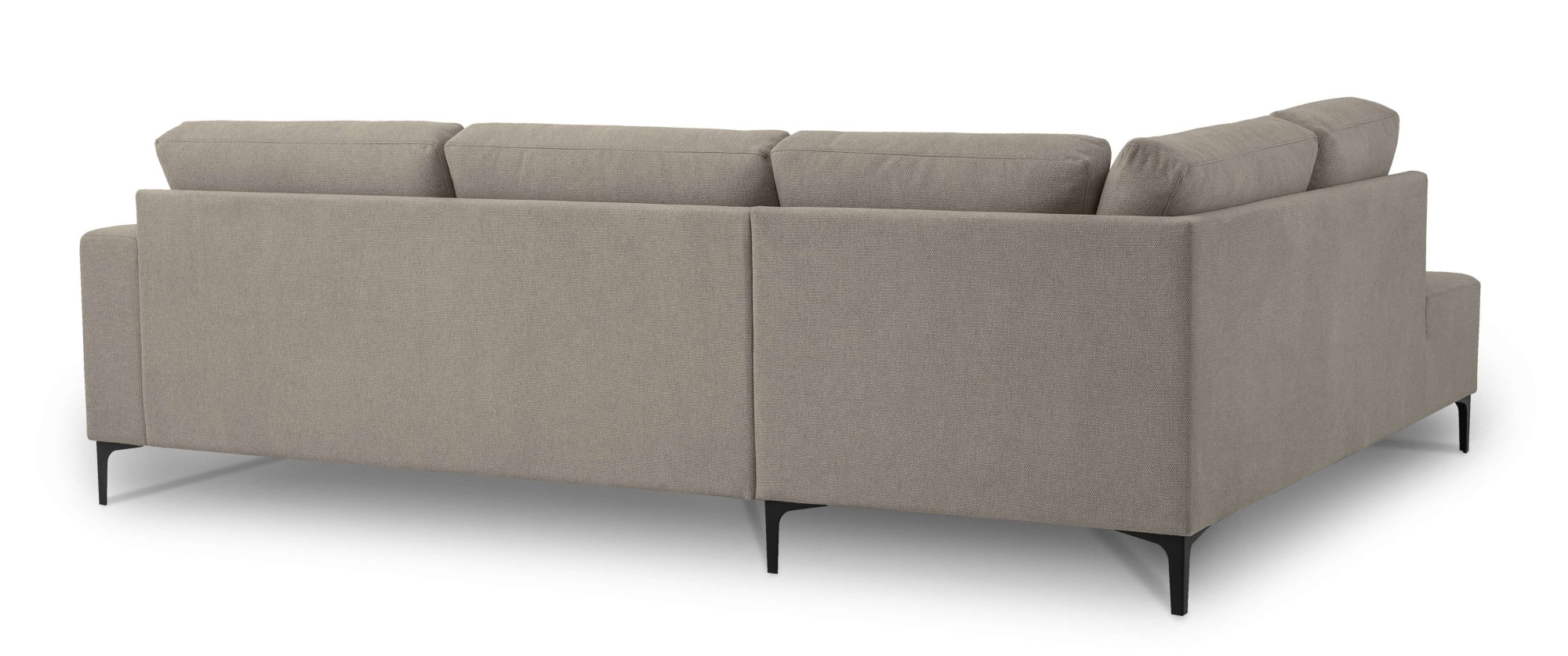Home affaire Ecksofa »Tournon, L-Form, Breite 256 cm, Webstoff, Chenille«, Designsofa im nordischen Stil, Wellenunterfederung, Metallfüße