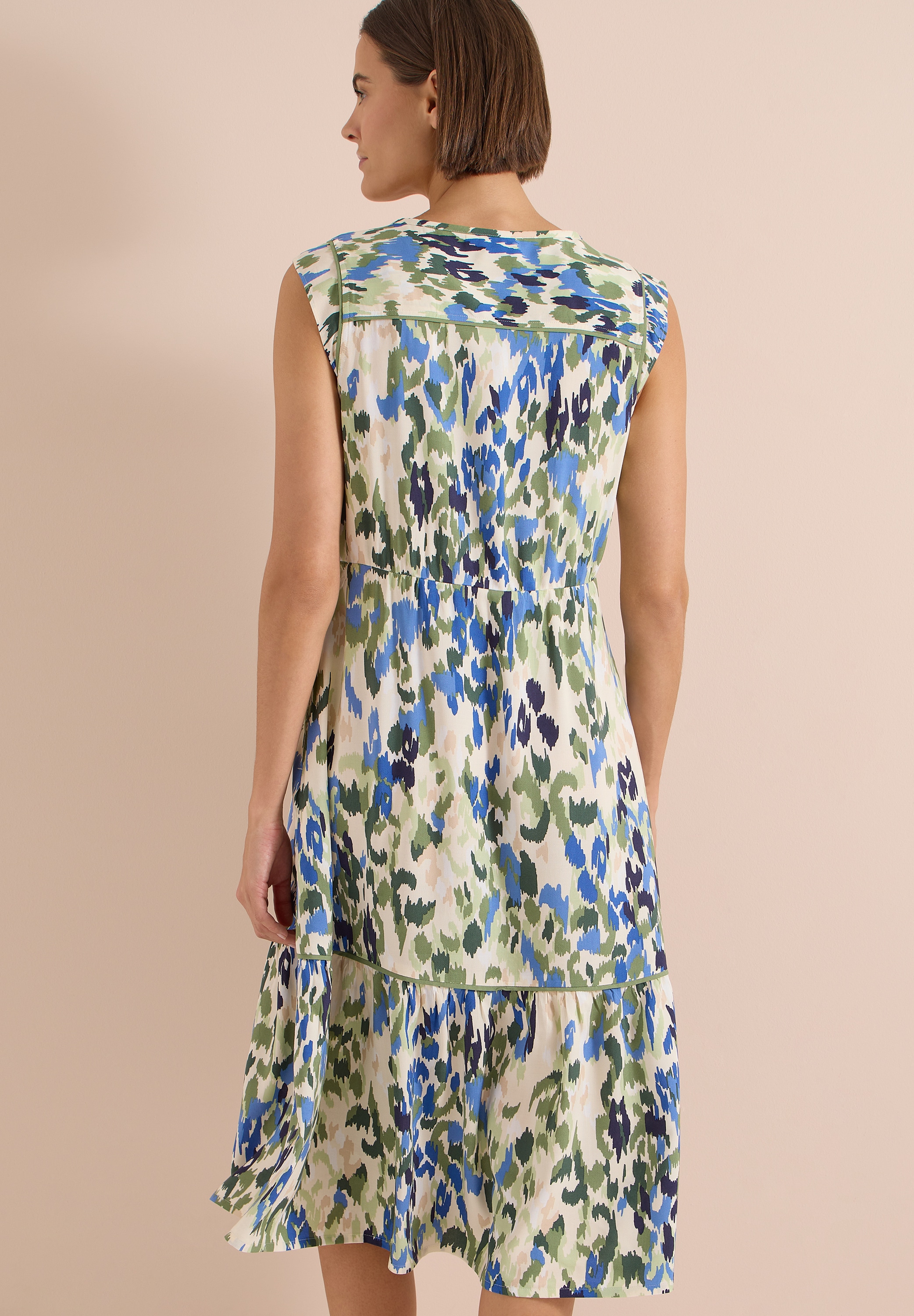 Cecil Midikleid Eingrifftaschen Midi-Sommerkleid mit grafischem Muster
