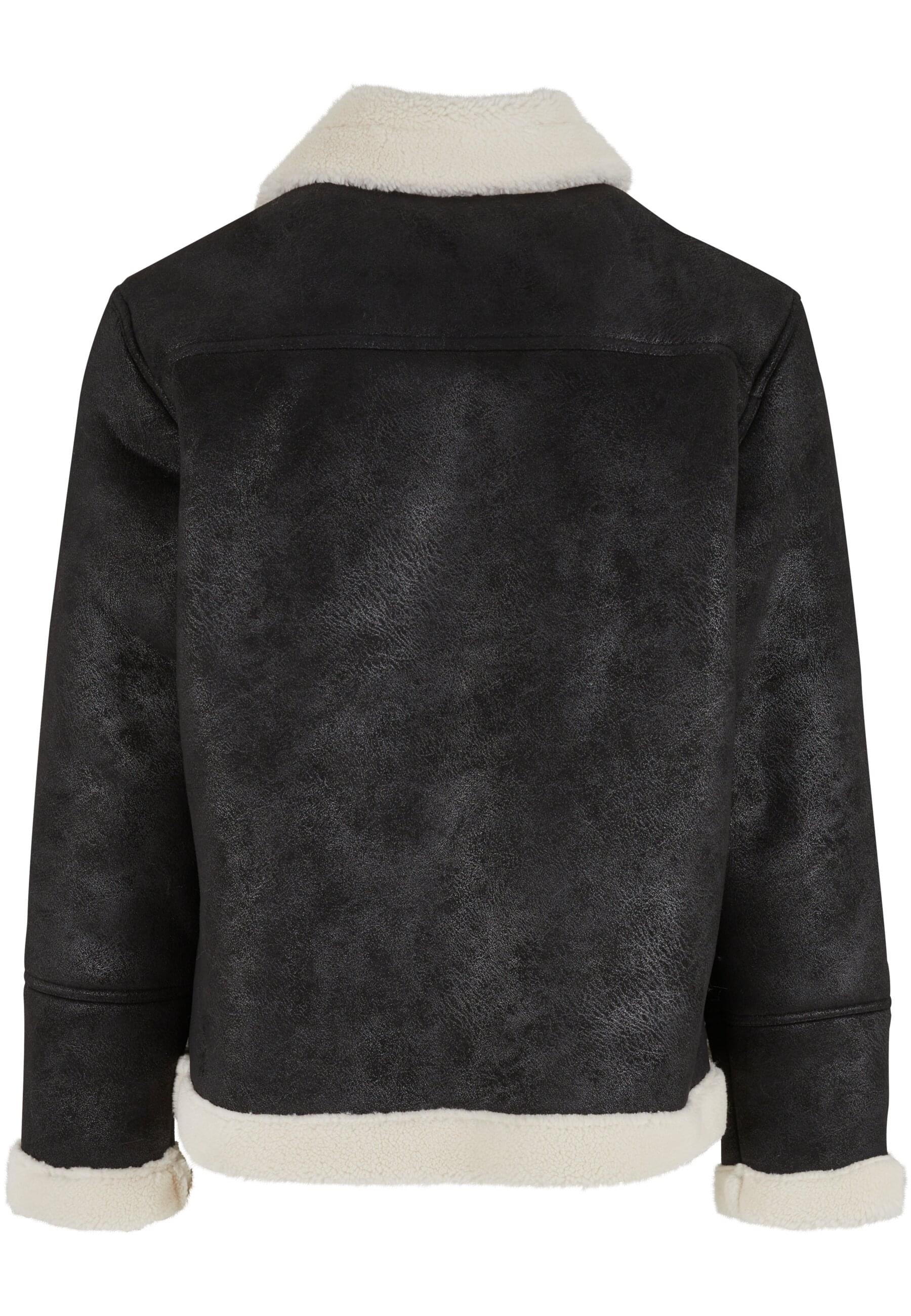 URBAN CLASSICS Winterjacke »Urban Classics Shearling Biker Jacket«, (1 St.), ohne Kapuze