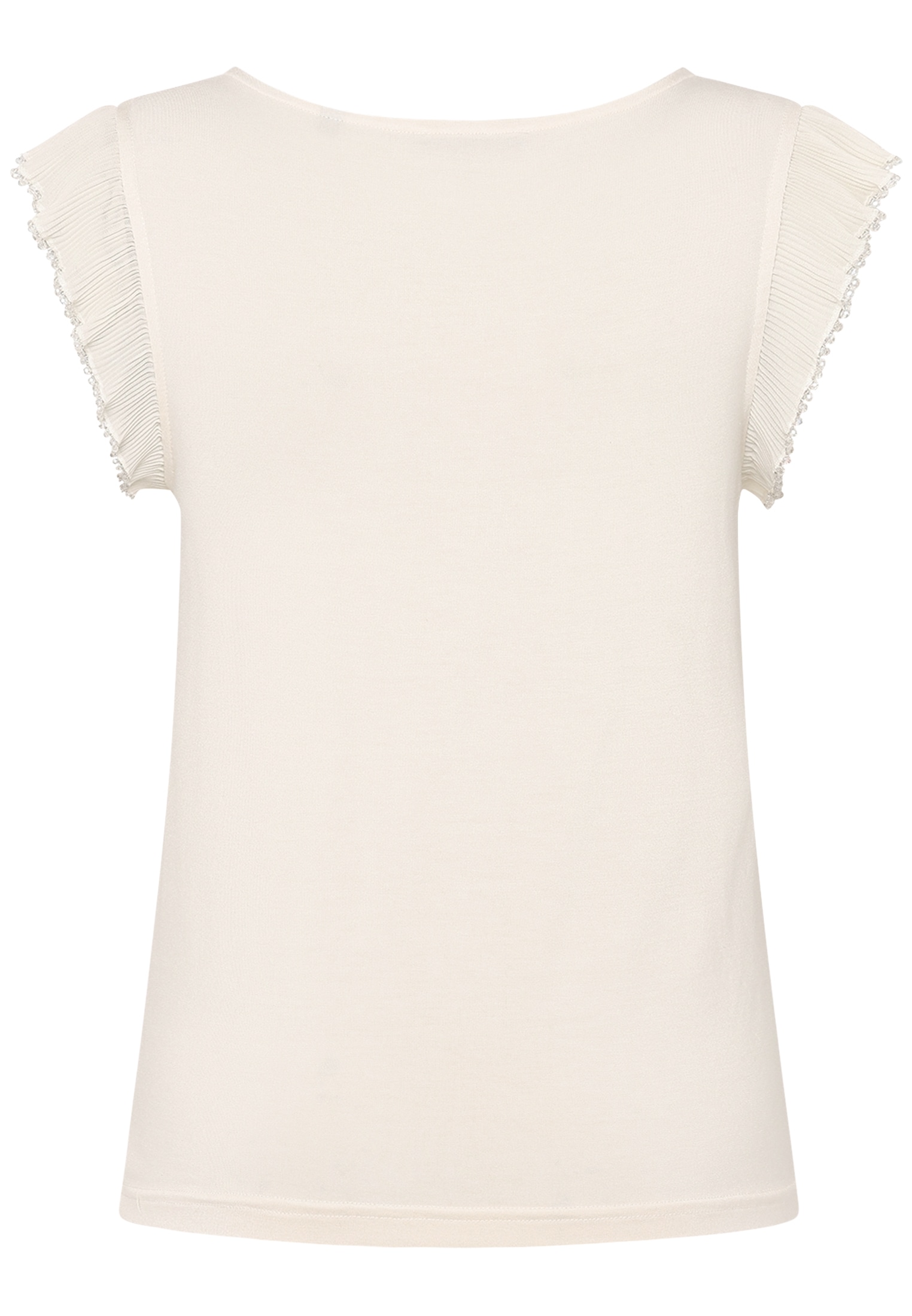 Zero Kurzarmshirt »Damen Rüschen mit Perlen« 1 Perlen