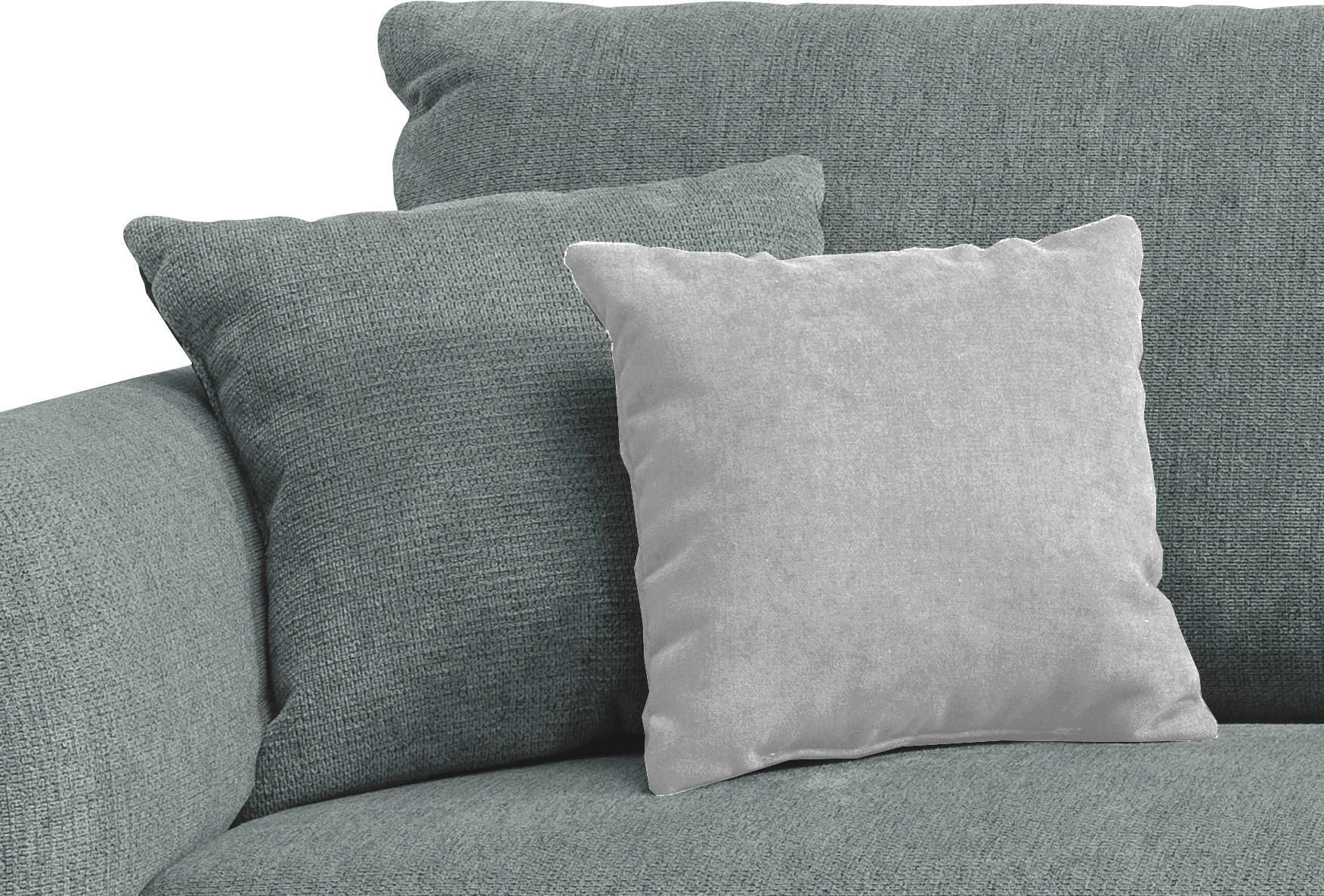 INOSIGN Ecksofa »Amarena L-Form«, inklusive Armlehnenverstellfunktion, 4x Zierkissen gratis
