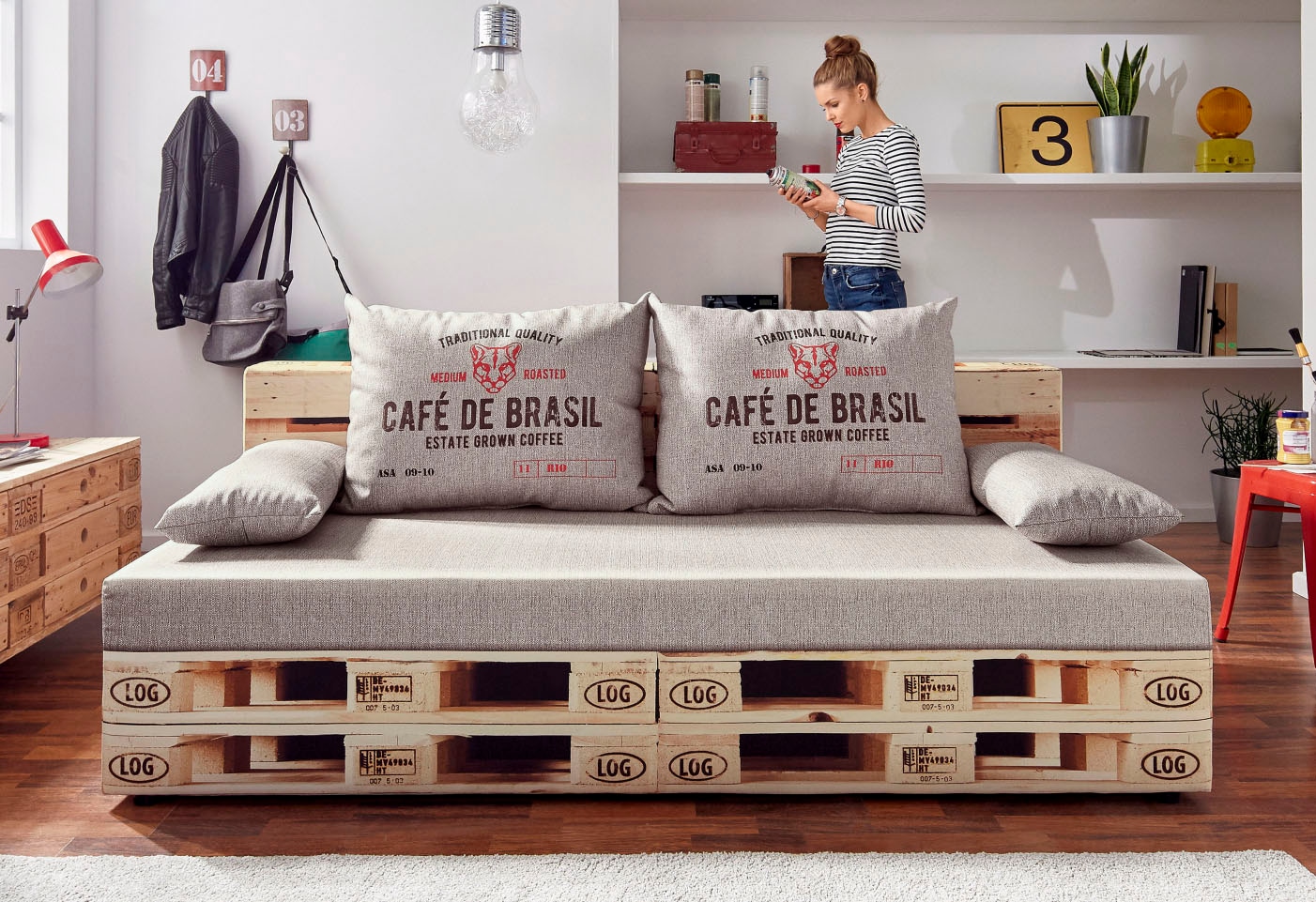 exxpo - sofa fashion Schlafsofa »Extravagantes Sofa für Individualisten mit Bettfunktion und Bettkasten« in außergewöhnlichen Bezugsvarianten, Solitärmöbel