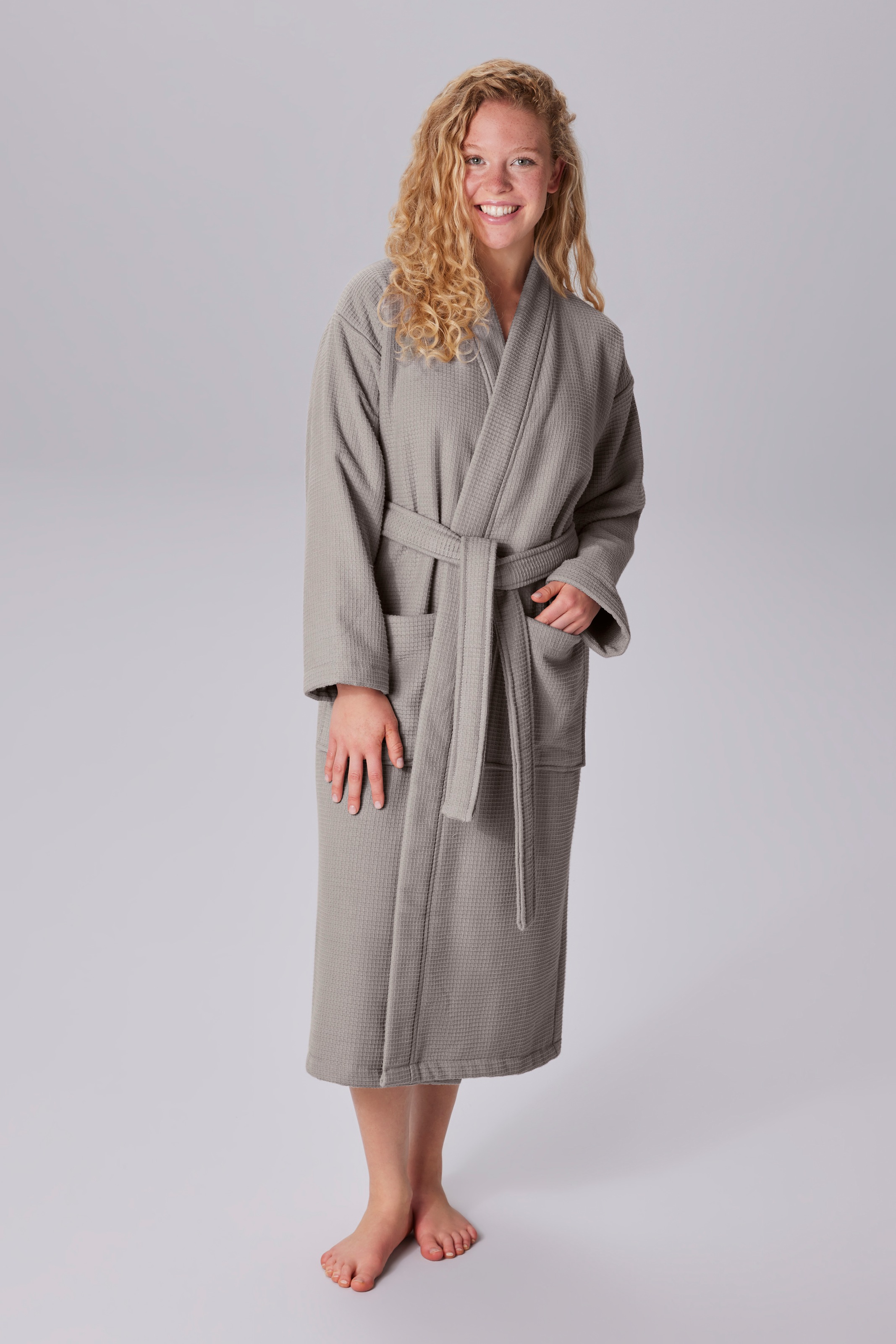 my home Unisex-Bademantel "Merida, Waffelpiqué, Premium Qualität, 500 g/m², günstig online kaufen