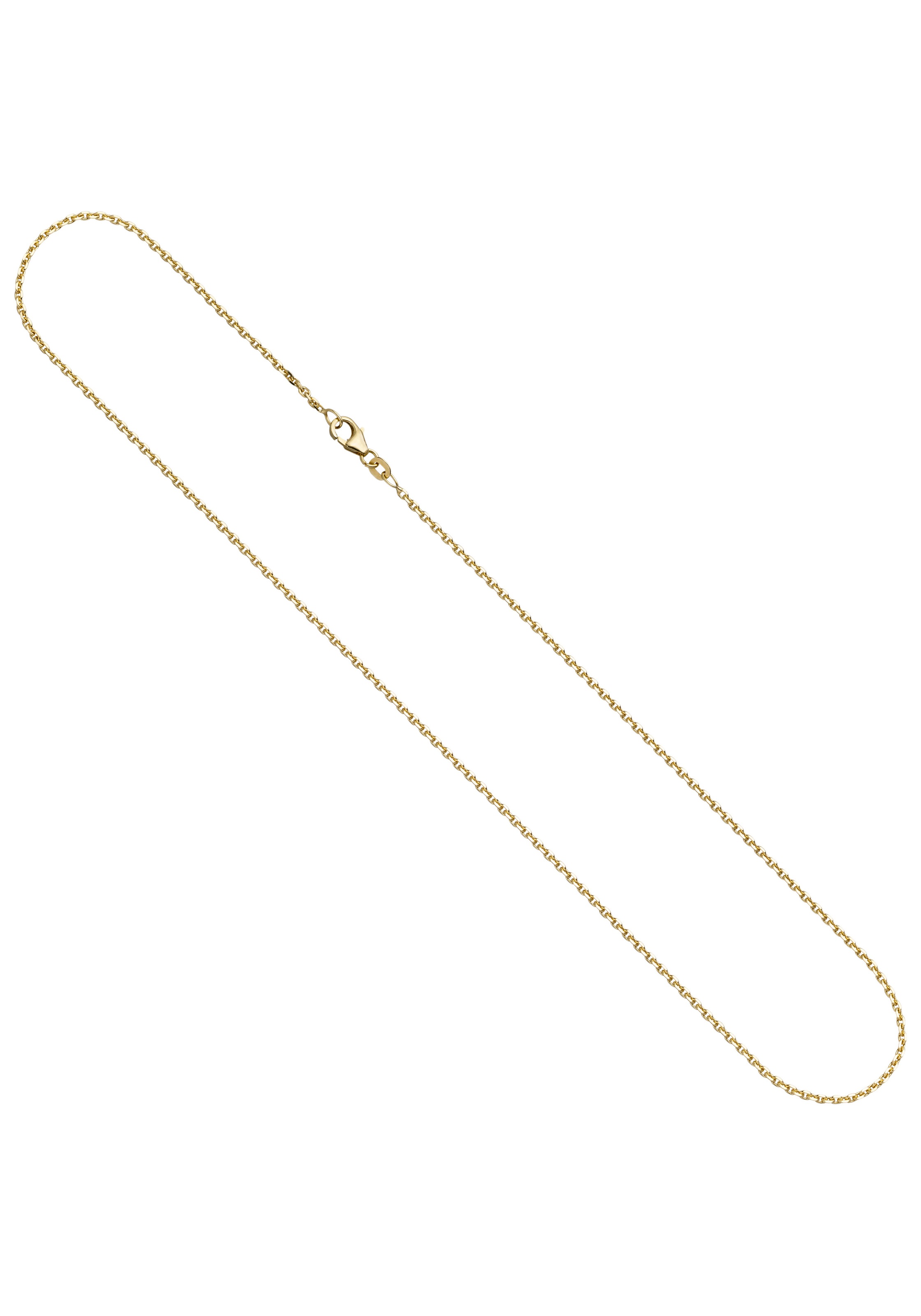 JOBO Goldkette Ankerkette 585 Gold diamantiert 40 cm 1,6 mm