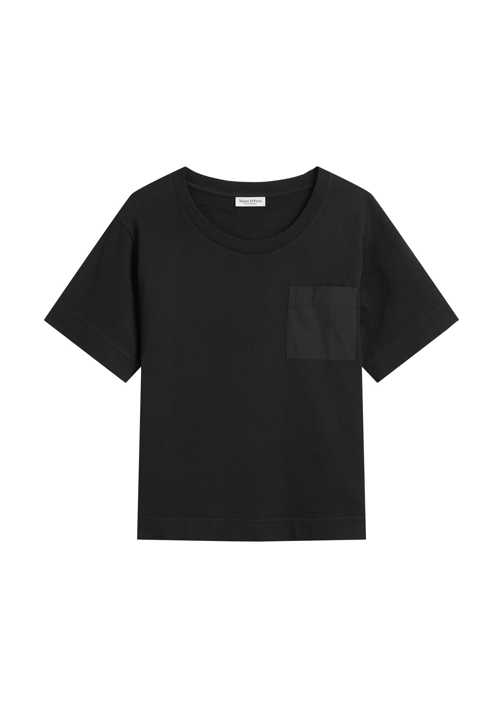 Marc O'Polo T-Shirt »mit aufgesetzter Satin-Tasche«