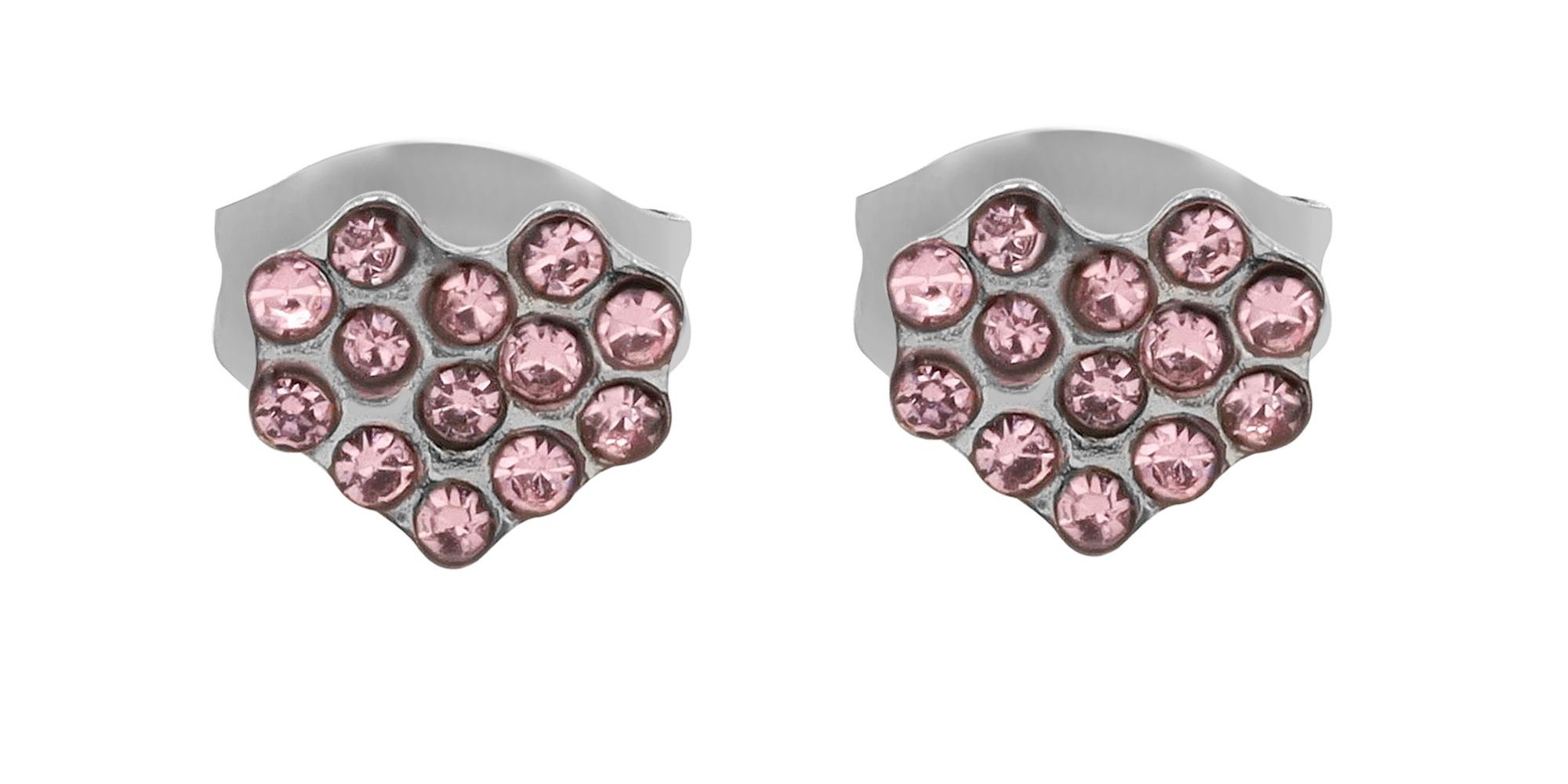 Adelia´s Paar Ohrhänger "Ohrringe – Ohrstecker aus Edelstahl mit Strass Steinchen" Ideal als Geschenk – dezent und elegant