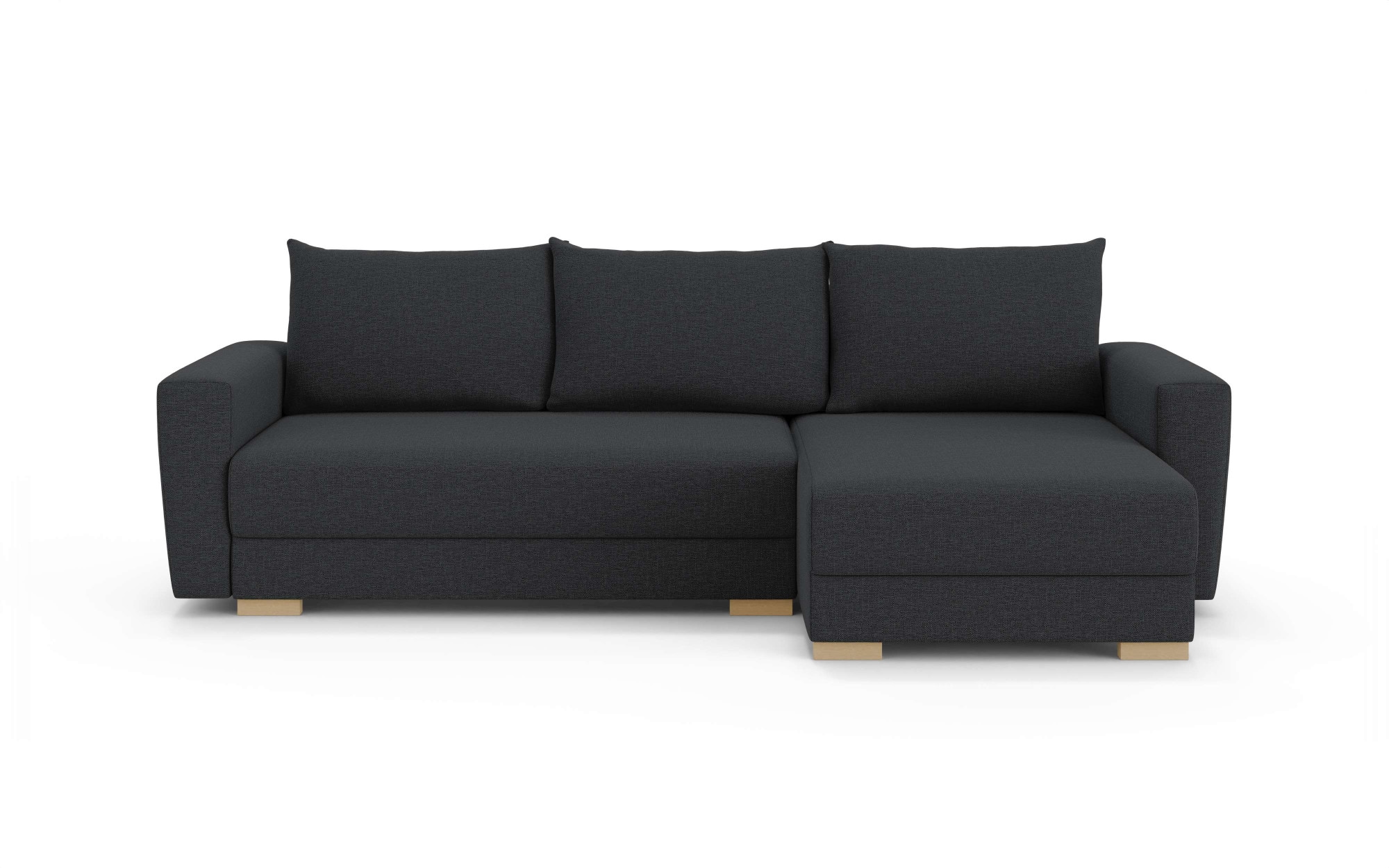 INOSIGN Ecksofa »MAGHERA universell Schlafsofa mit Bettkasten, Maße B/T/H: 255/142/84cm«, L-Form mit Recamiere rechts oder links montierbar, hoher Sitzkomfort