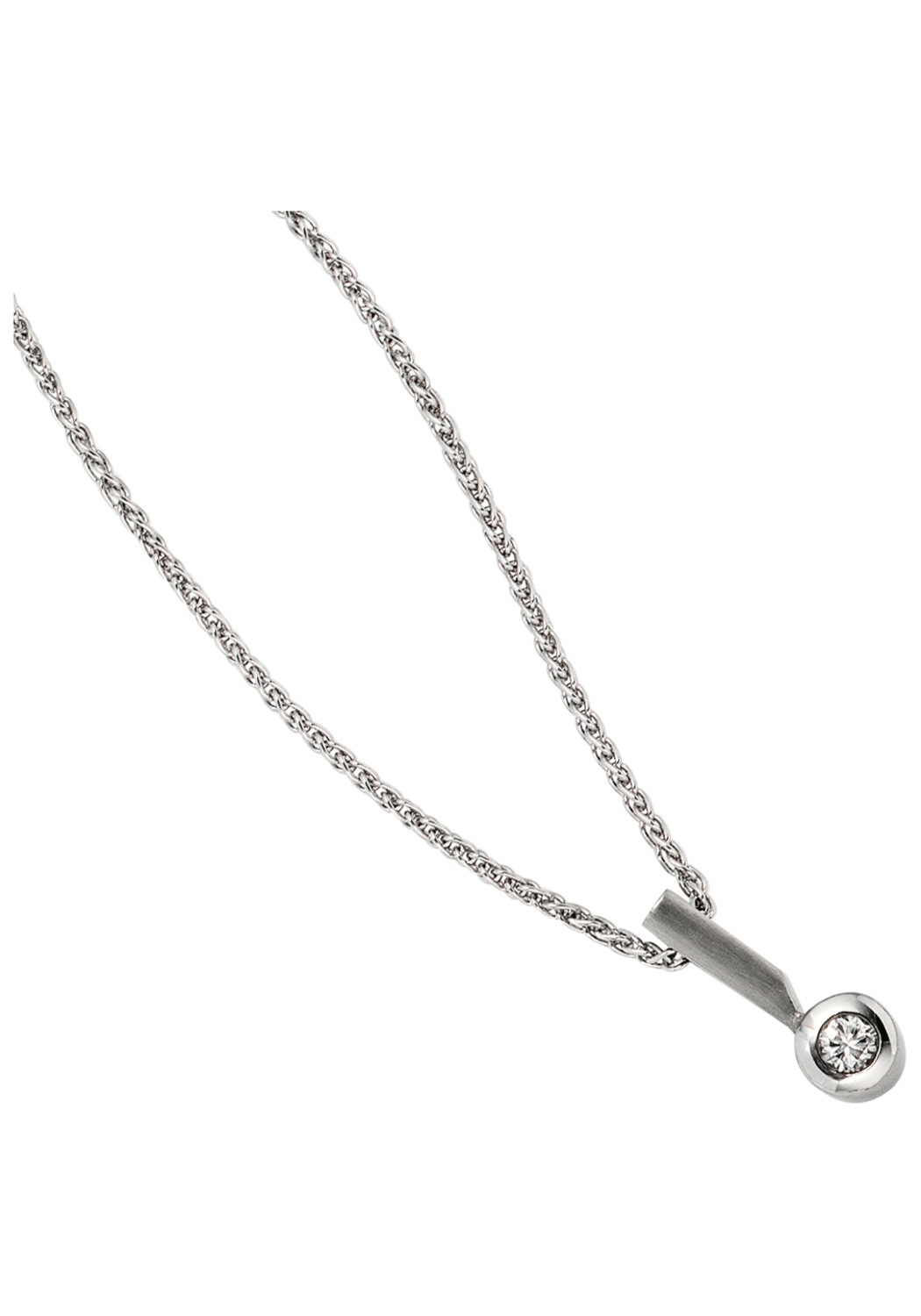 JOBO Kettenanhänger »Anhänger 16 mm« ()  950 Platin mit Diamant