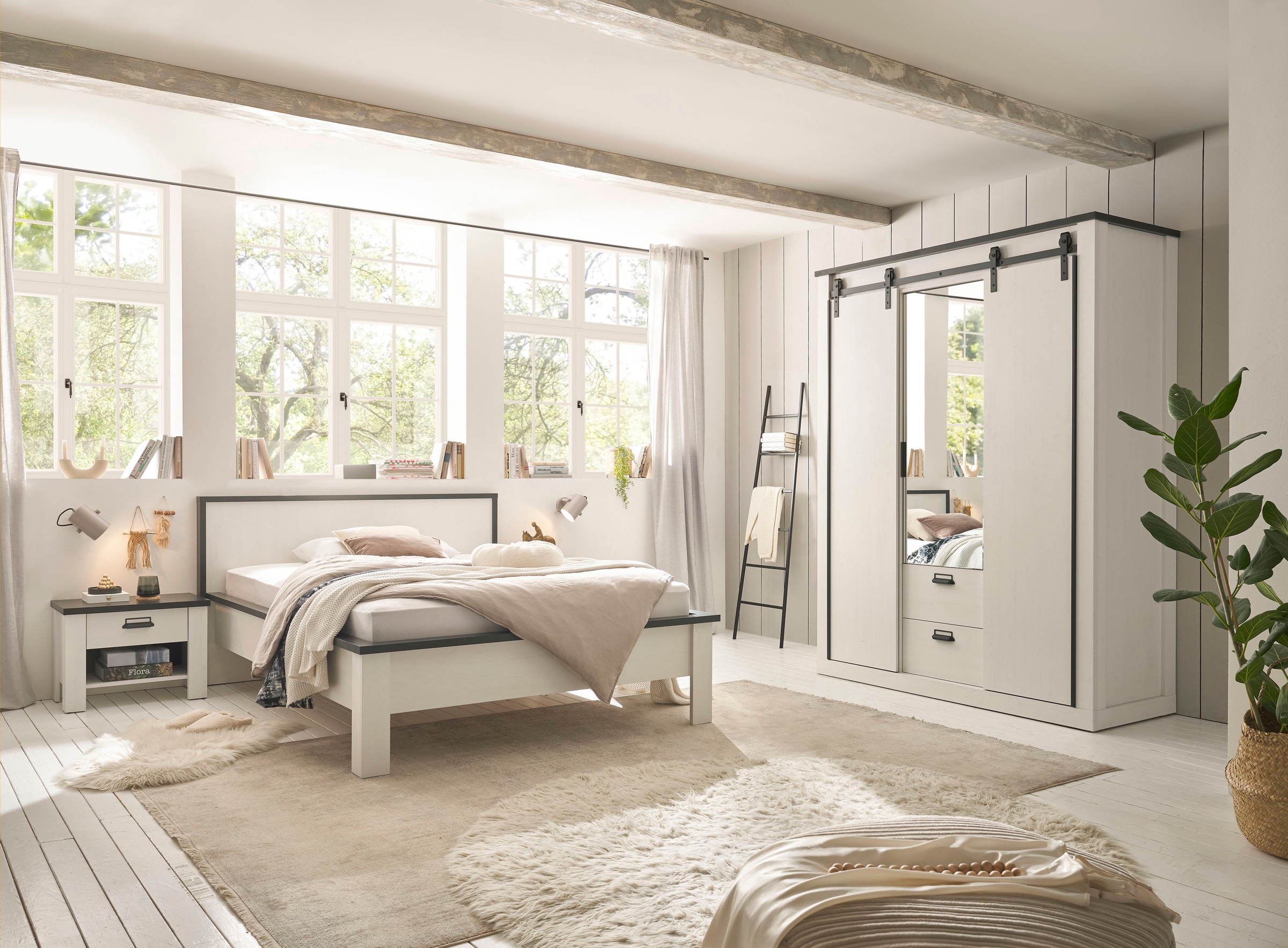 Home affaire Schlafzimmer-Set "SHERWOOD" 4 Stk. tlg. Liegefläche 140x200cm, günstig online kaufen