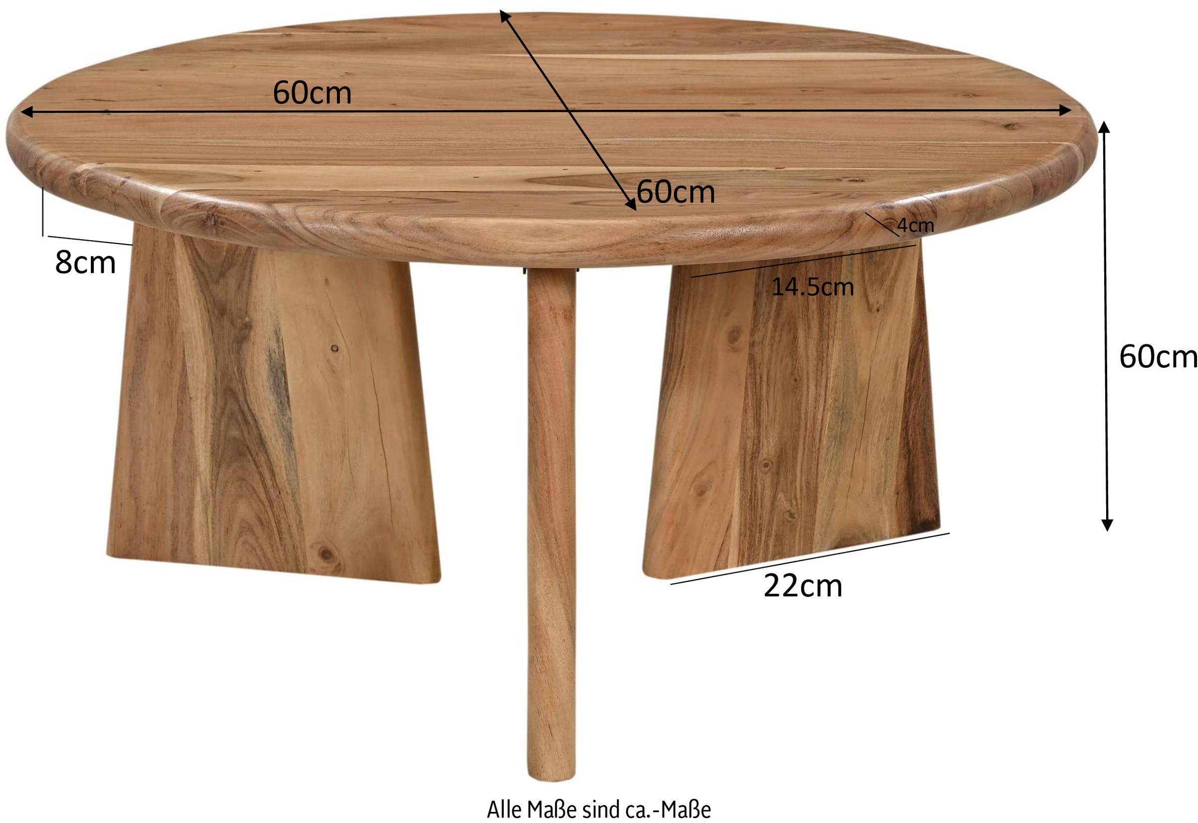 SIT Beistelltisch »ACACIA WAVE«, mit ausgeprägter Maserung