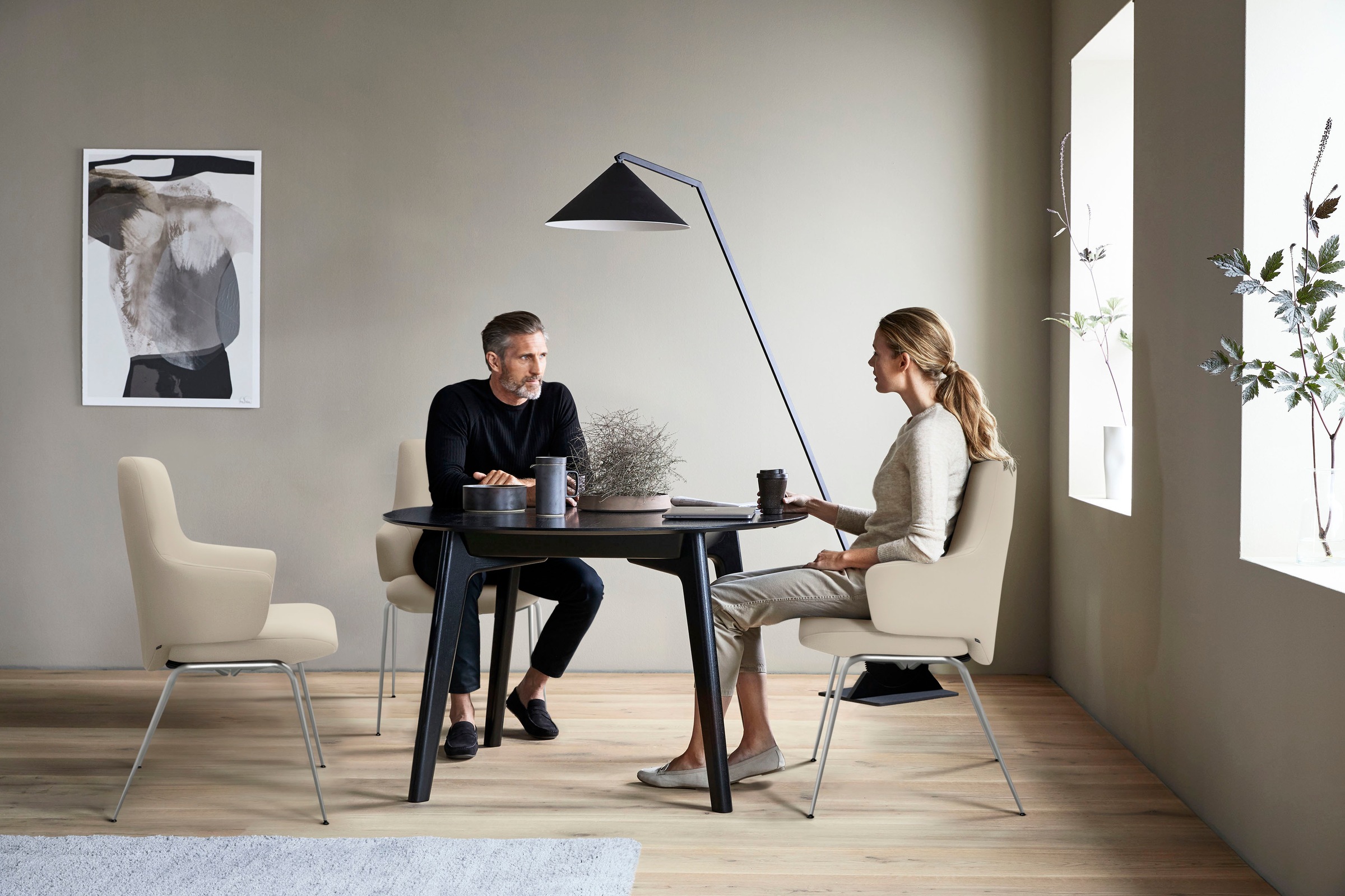 Stressless® Polsterstuhl »Laurel«, Leder BATICK, Low Back mit Armlehne, Größe L, mit Beinen aus Stahl in Chrom glänzend