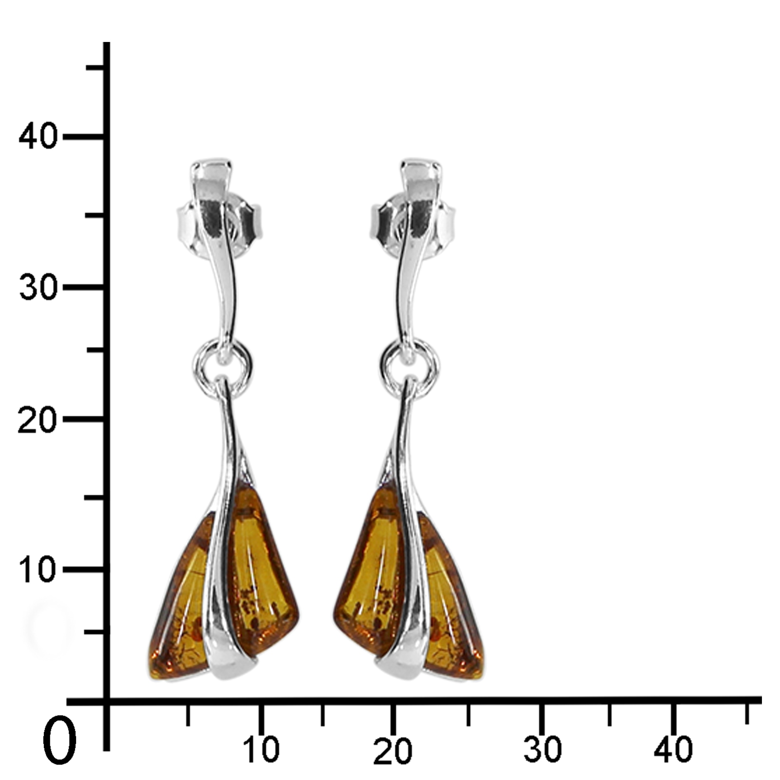 OSTSEE-SCHMUCK Paar Ohrhänger »- Berit - Silber 925/000 - Bernstein«