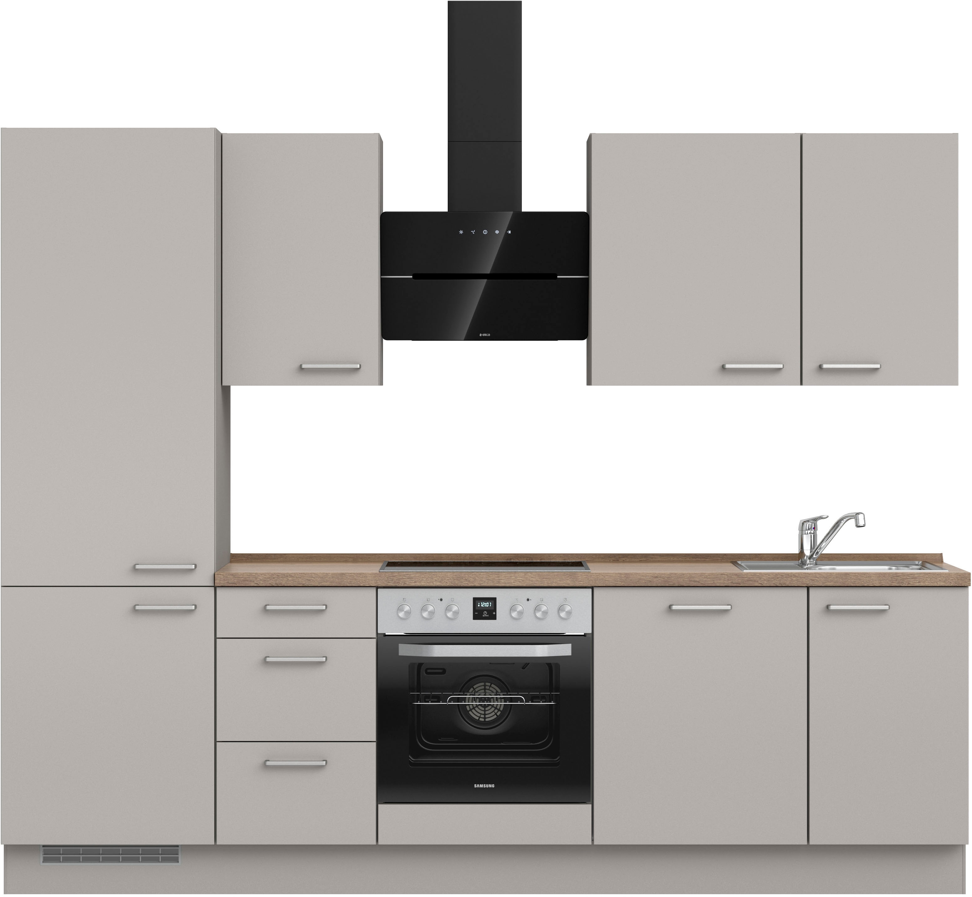 nobilia ""Touch II", NEU: individuell anpassbar mit gratis Profi-Beratung" vormontiert, Breite 270 cm, Ausrichtung wählbar, wahlw. mit E-Geräten