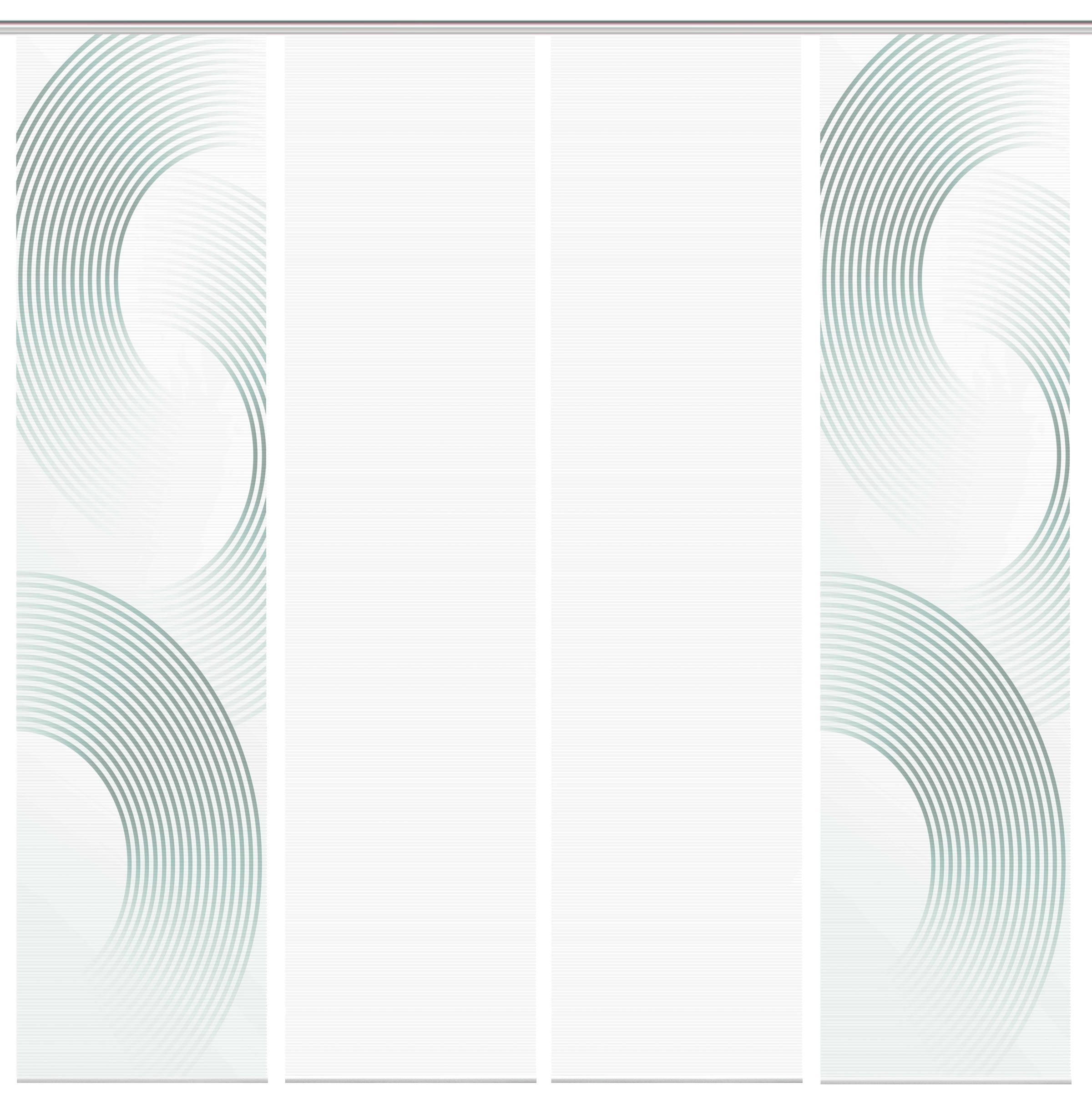 Vision Schiebegardine »BEXON«, (4 St.), SET,SCHIEBEVORHANG,BAMBUS,DIGITALDRUCK