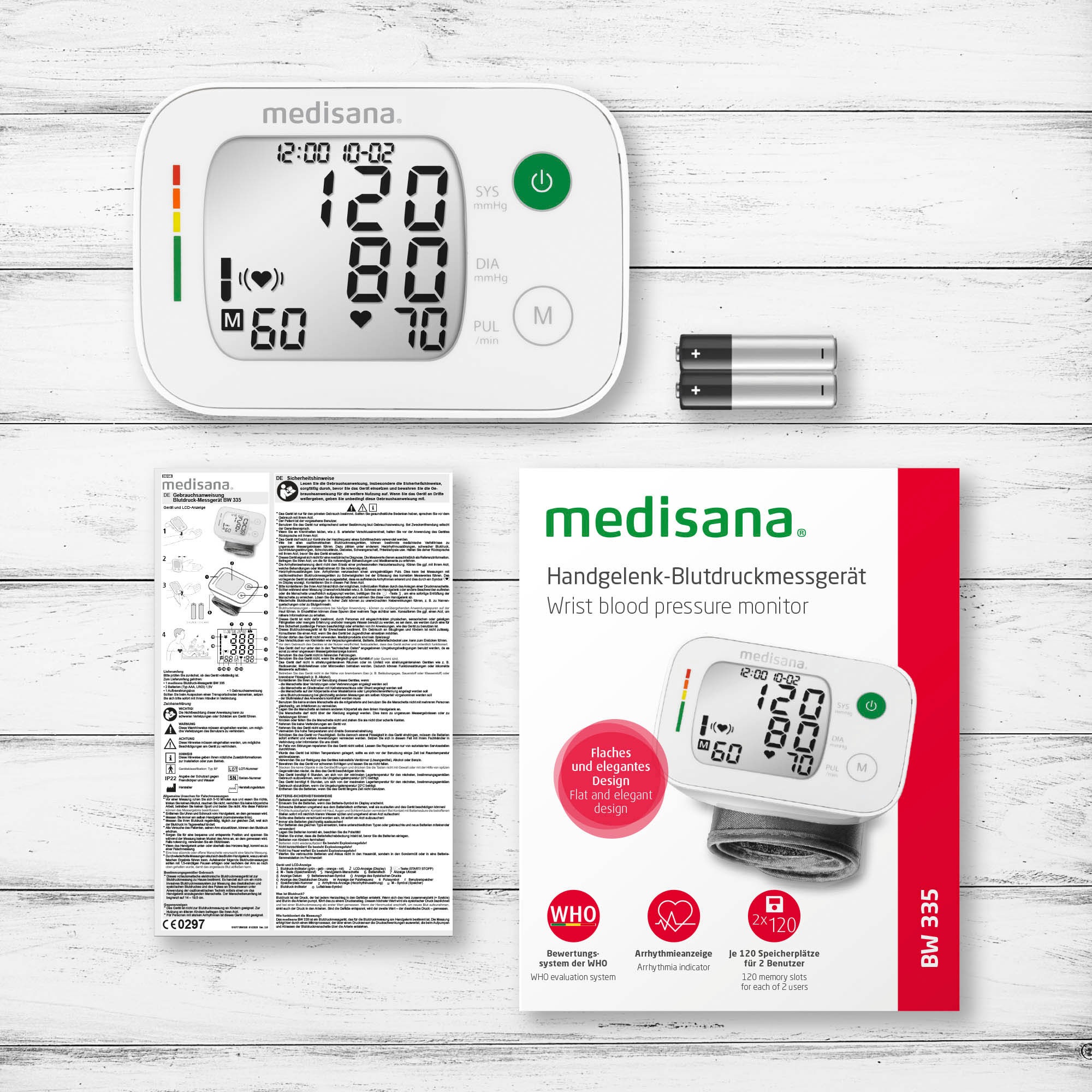 Medisana Handgelenk-Blutdruckmessgerät »BW335«