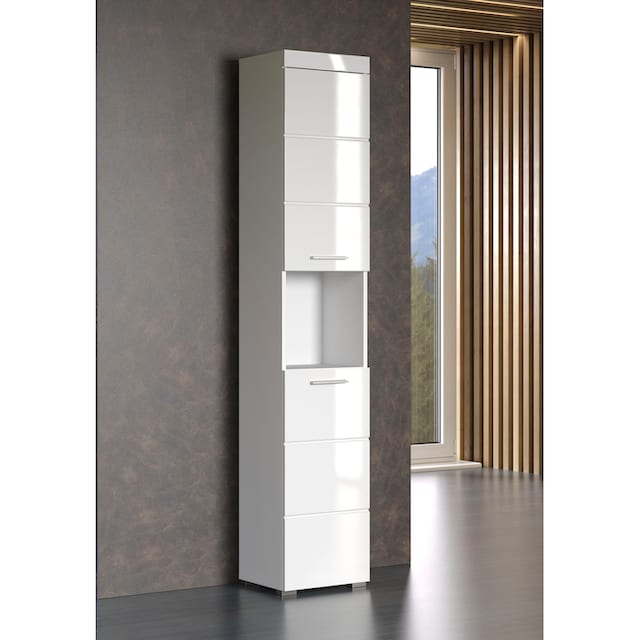 INOSIGN Hochschrank »Avena«, Höhe 190 cm, Badezimmerschrank mit 2 Türen und 1  offenen Fach | BAUR