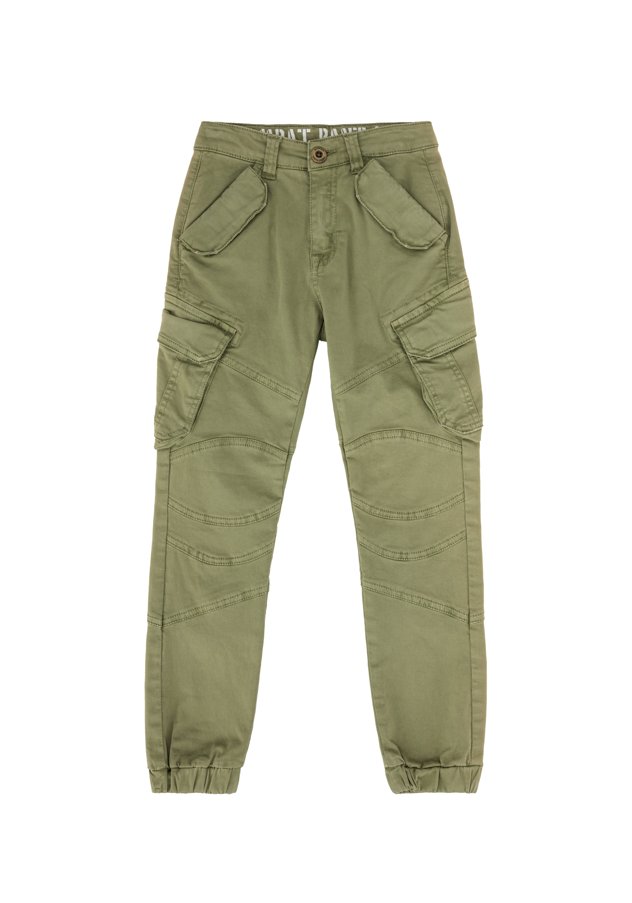 Jungen Cargohose "Combat Pant K", grün, Gr. 16, ALPHA INDUSTRIES, Obermaterial: 98% Baumwolle, 2% Elastan, Hosen