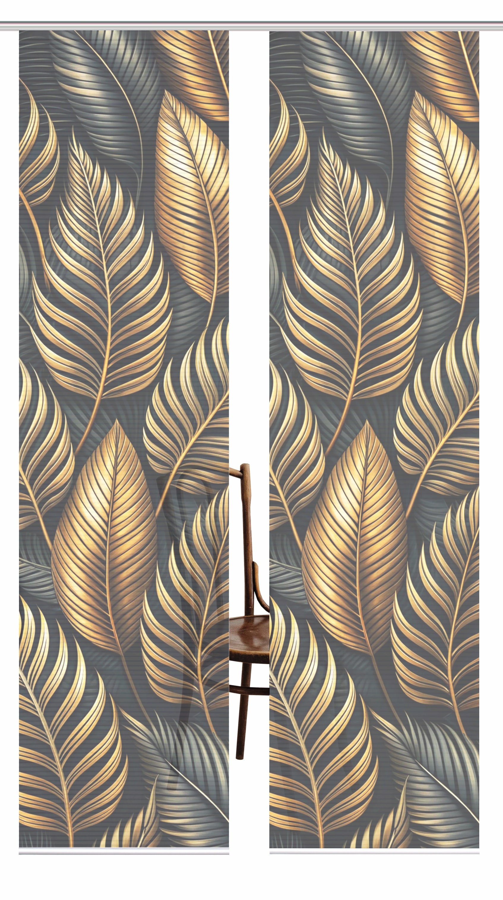 HOME in green Schiebegardine »ZEDRIC« Paneelwagen 2 Stk. tlg. Bambusoptik, SET, recycelt, Digitaldruck