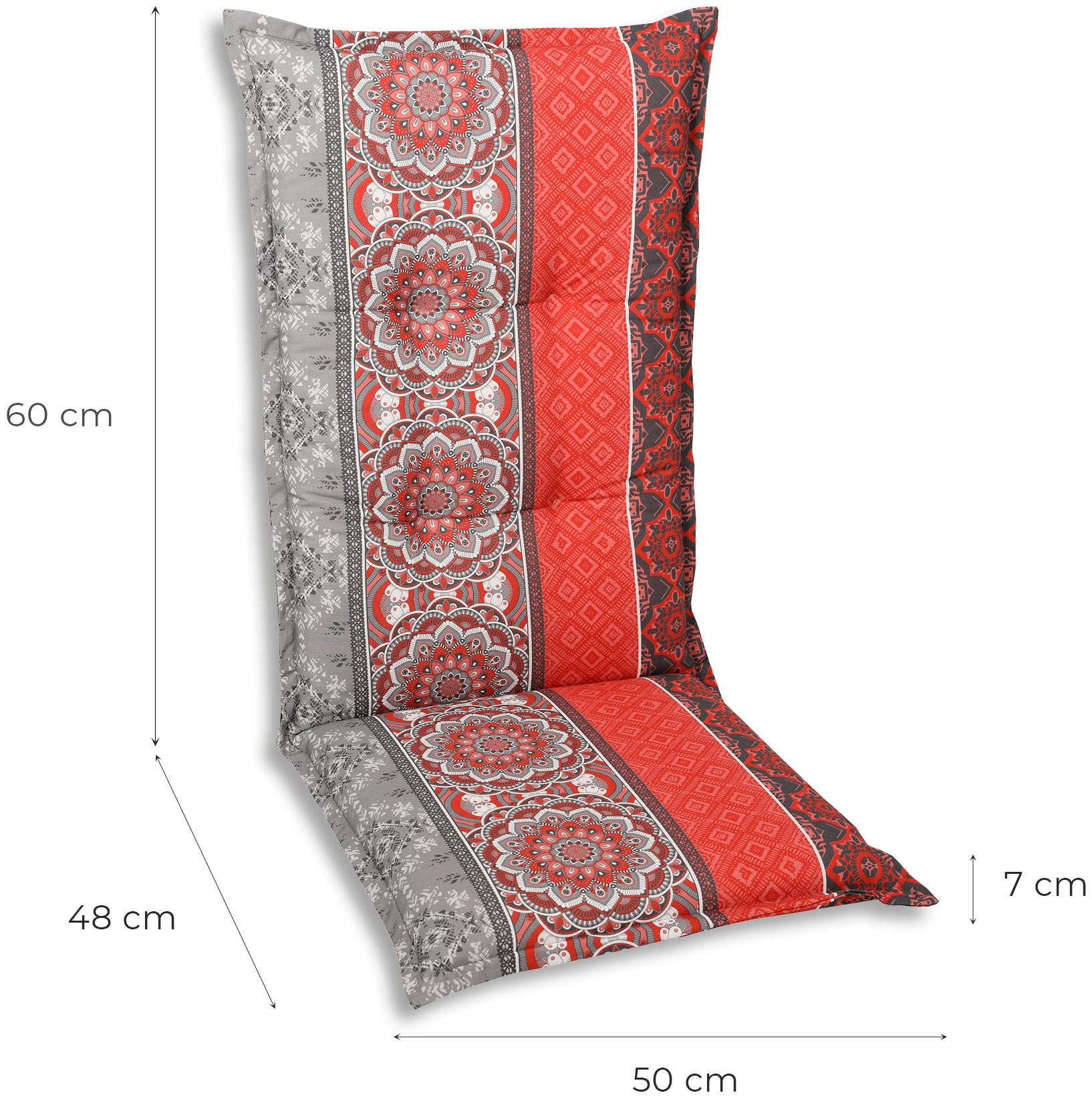 GO-DE Sitzauflage, Maße ca.: 50 cm x 108 cm x 7 cm