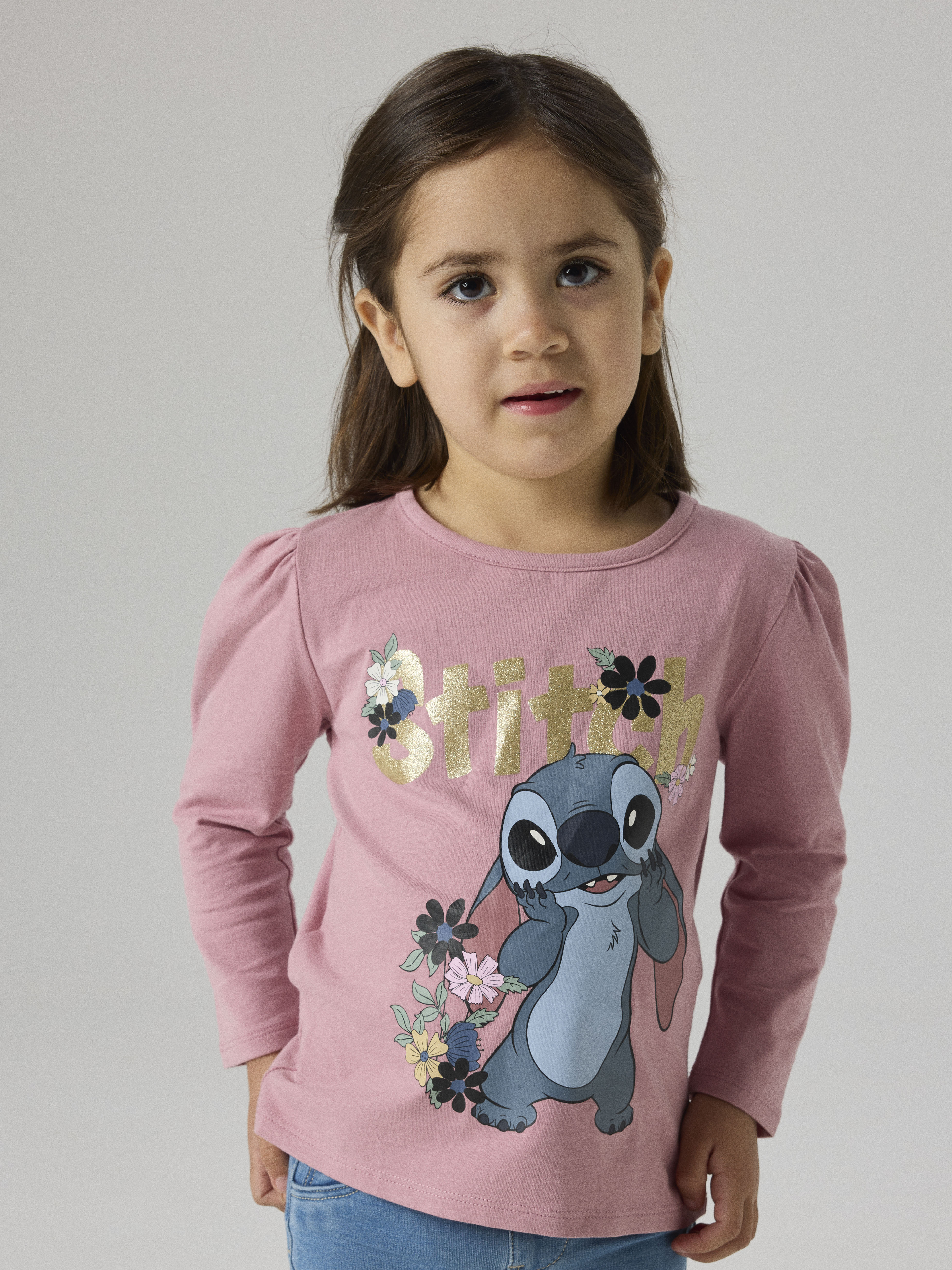 Name It T-Shirt "NMFJINA STITCH LS TOP BOX NOOS WDI" Baumwollmischung, regular fit
