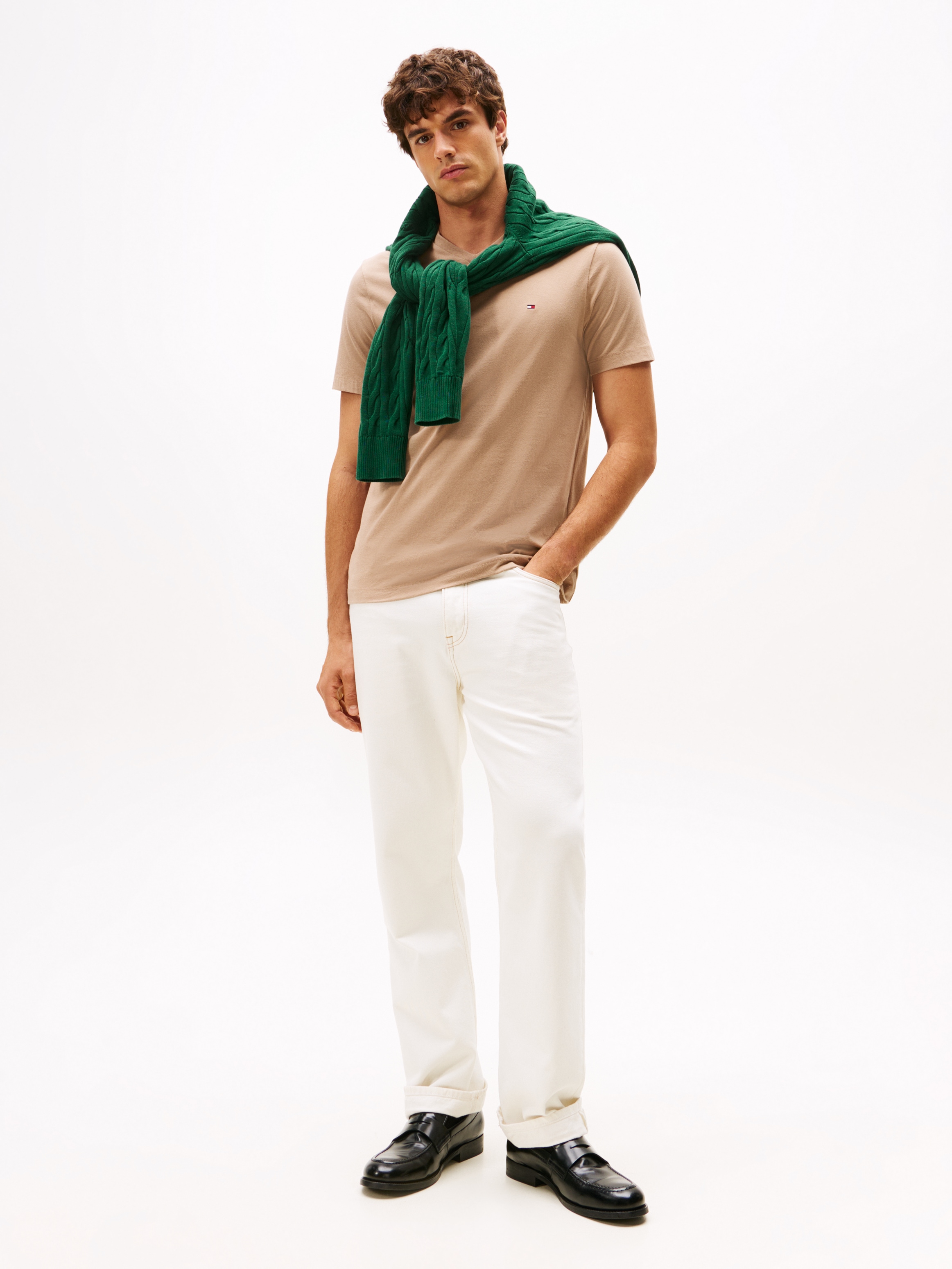 Tommy Hilfiger V-Shirt »ESSENTIAL V-NECK« unifarben, casual, regular fit, Baumwolle,