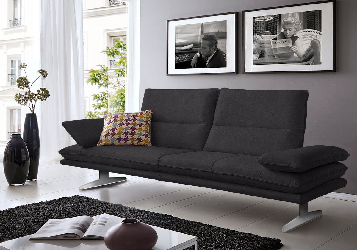 W.SCHILLIG 2,5-Sitzer »broadway Designsofa mit hohem Sitzkomfort«, Sitztiefenverstellung, Kopfteil- & Seitenteilverstellung, Breite 236cm
