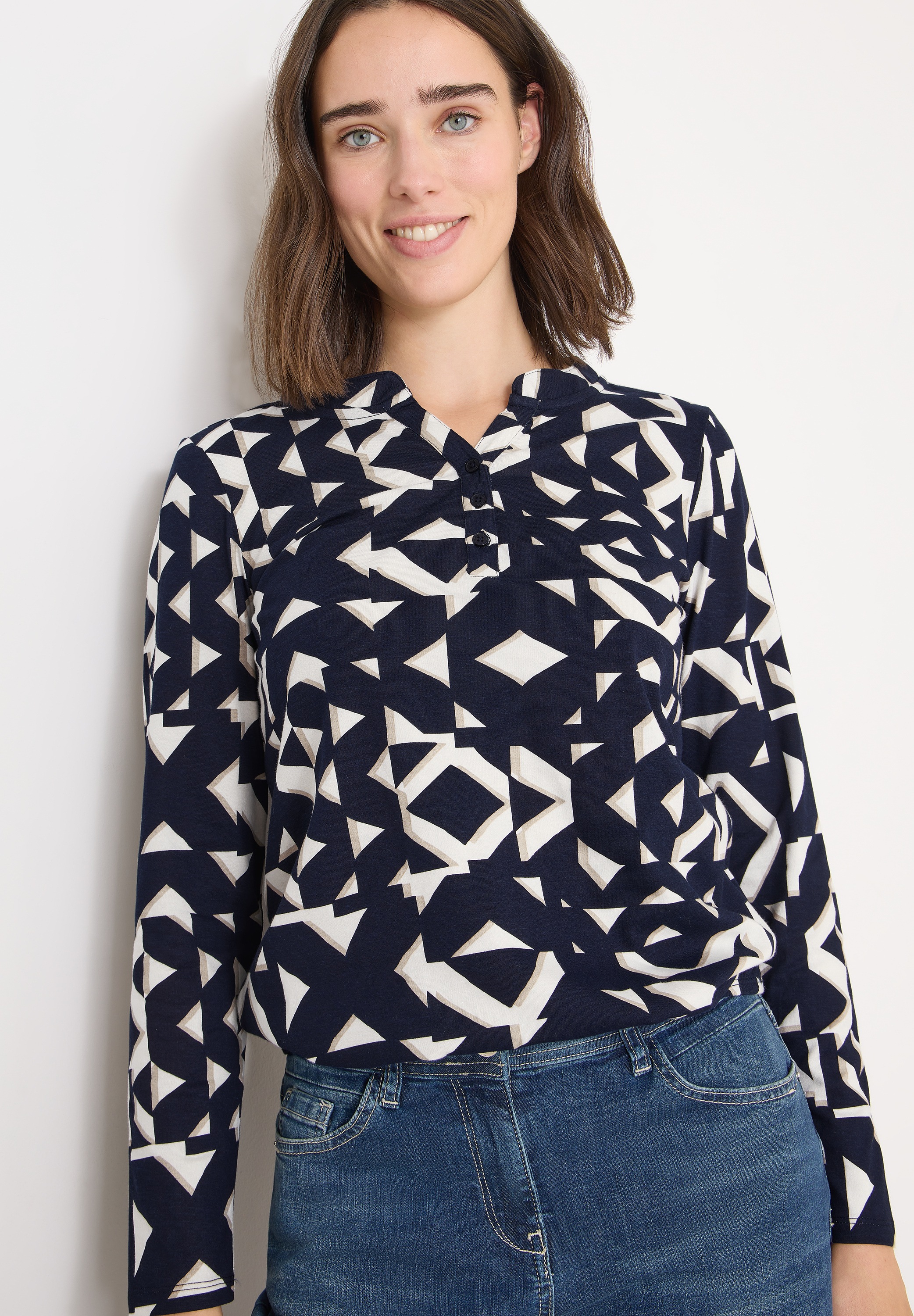 Cecil Langarmshirt mit grafischem Muster