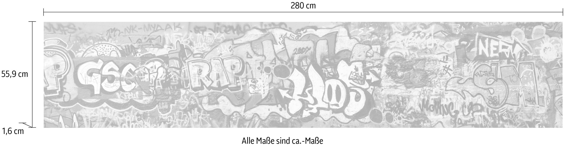 Express Küchen Küchenrückwand »Graffiti«, (1 tlg.)