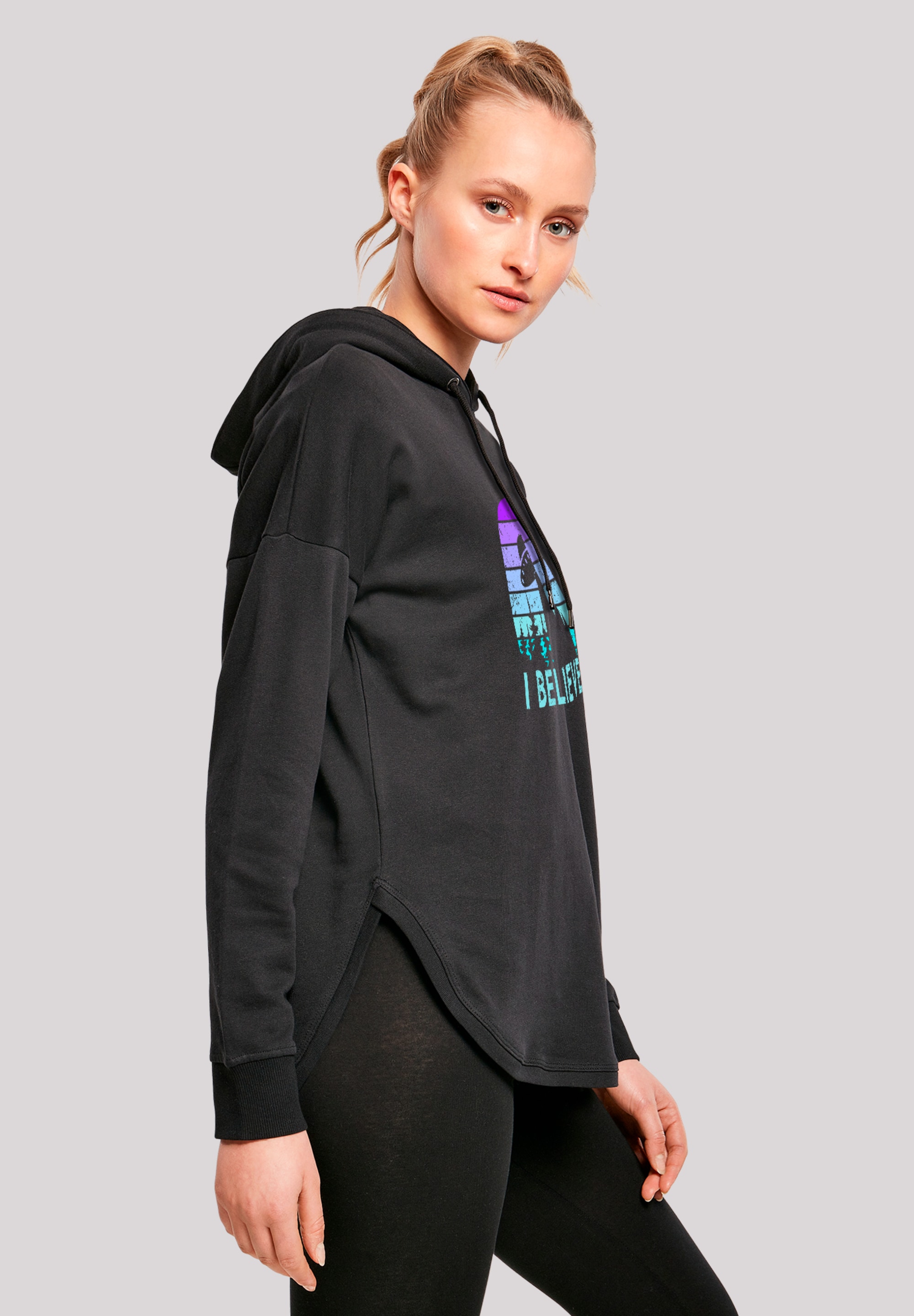F4NT4STIC Kapuzenpullover »I BELIEVE UFO Alien Raumschiff Retro«, Premium Qualität