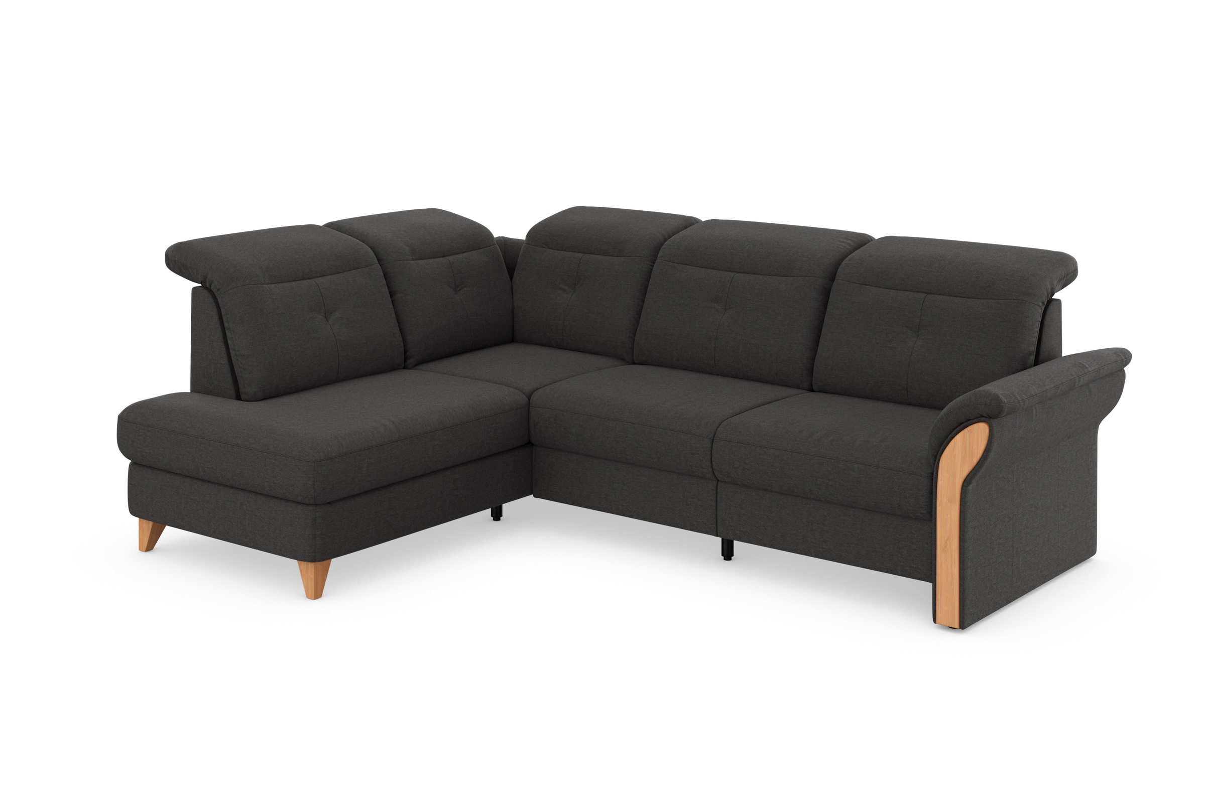 Home affaire Ecksofa "Dangast L-Form" Kopfteilverstellung, wahlweise mit mo günstig online kaufen