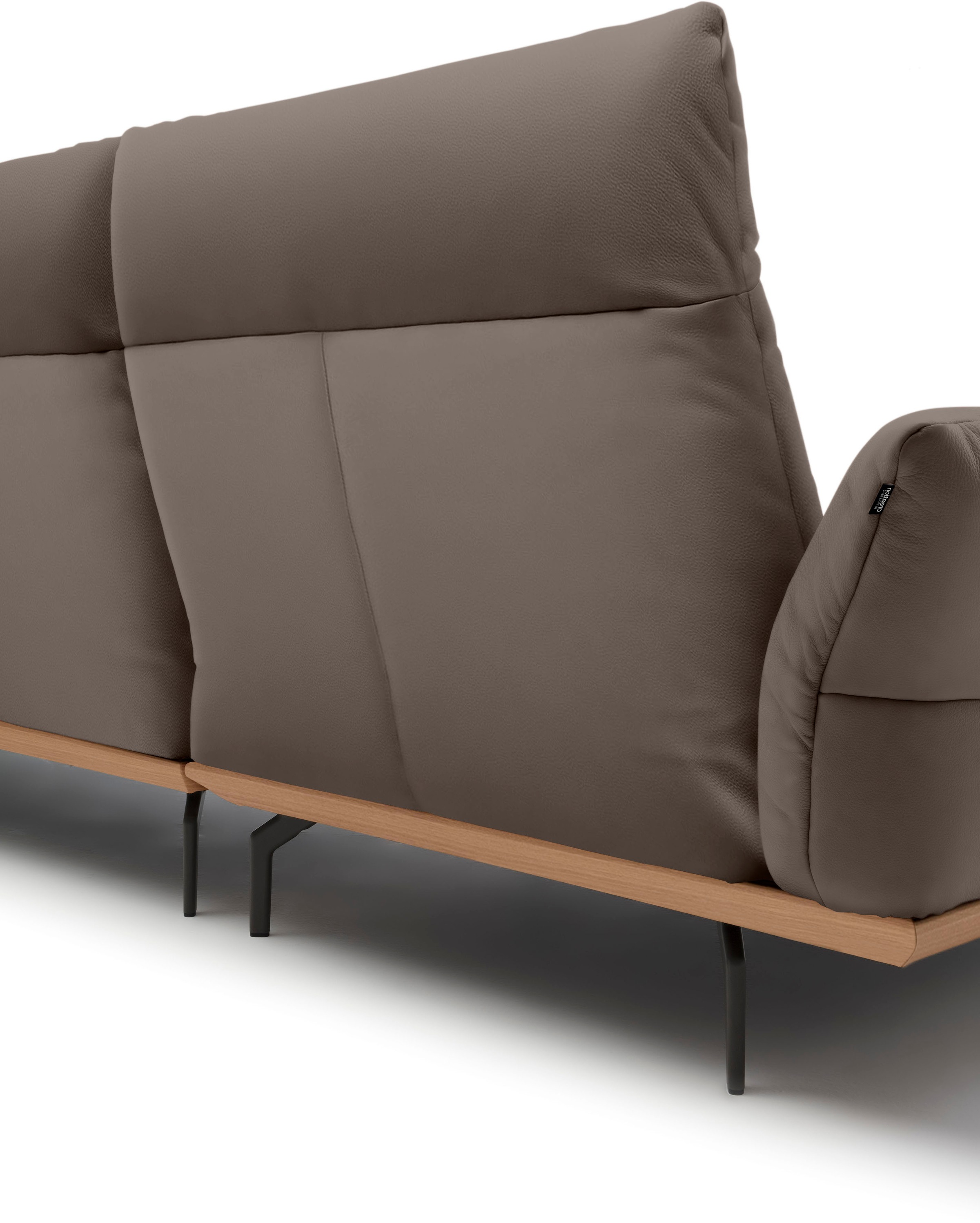 Creation BY ROLF BENZ Ecksofa »CR.460«, Sockel in Eiche, Alugussfüße in umbragrau, Breite 298 cm