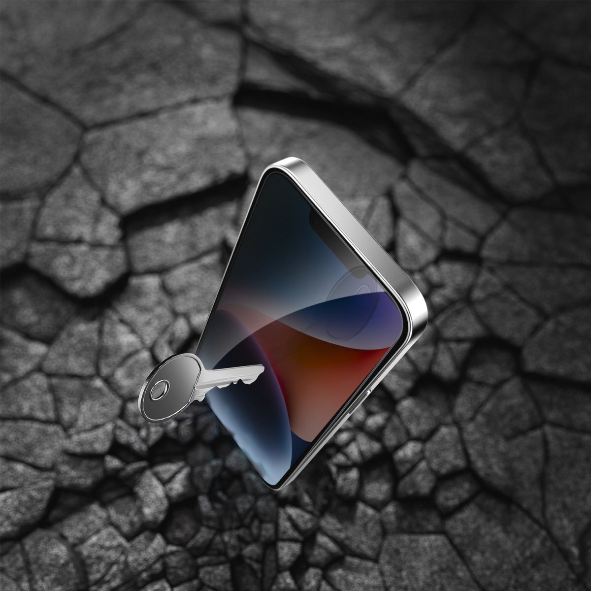 4smarts Displayschutzglas »Second Glass Privacy + Montagerahmen«, für Apple iPhone SE (4. Gen), Displayschutzfolie, Schutzfolie, Blickschutz, kratz- & stoßfest