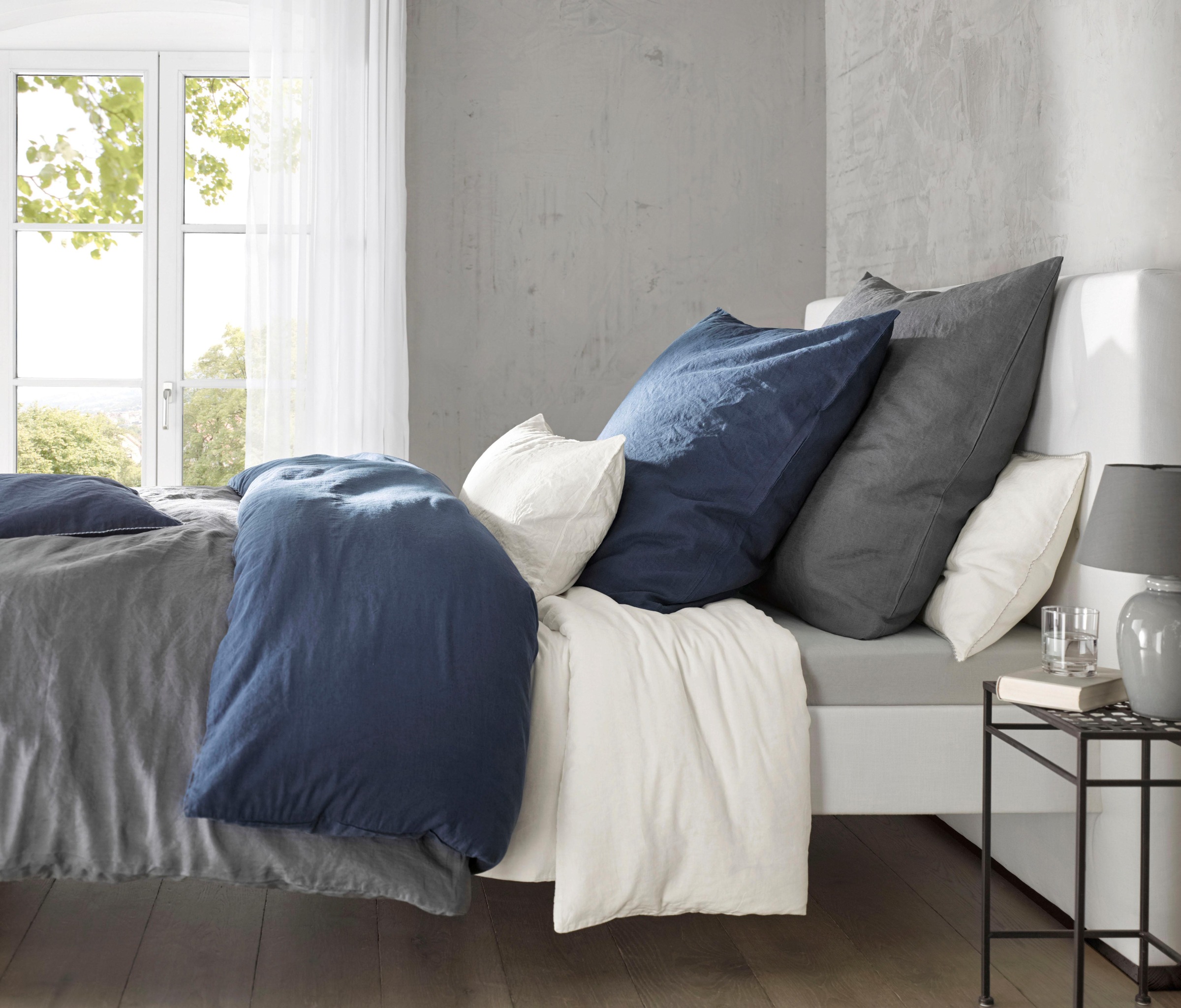 fleuresse Bettwäsche "Provence in Gr. 135x200, 155x220 oder 200x200 cm" 3 Stk. Halbleinen, 50% Baumwolle, 50% Leinen, Gr. 135x200, 155x220, 200x200cm