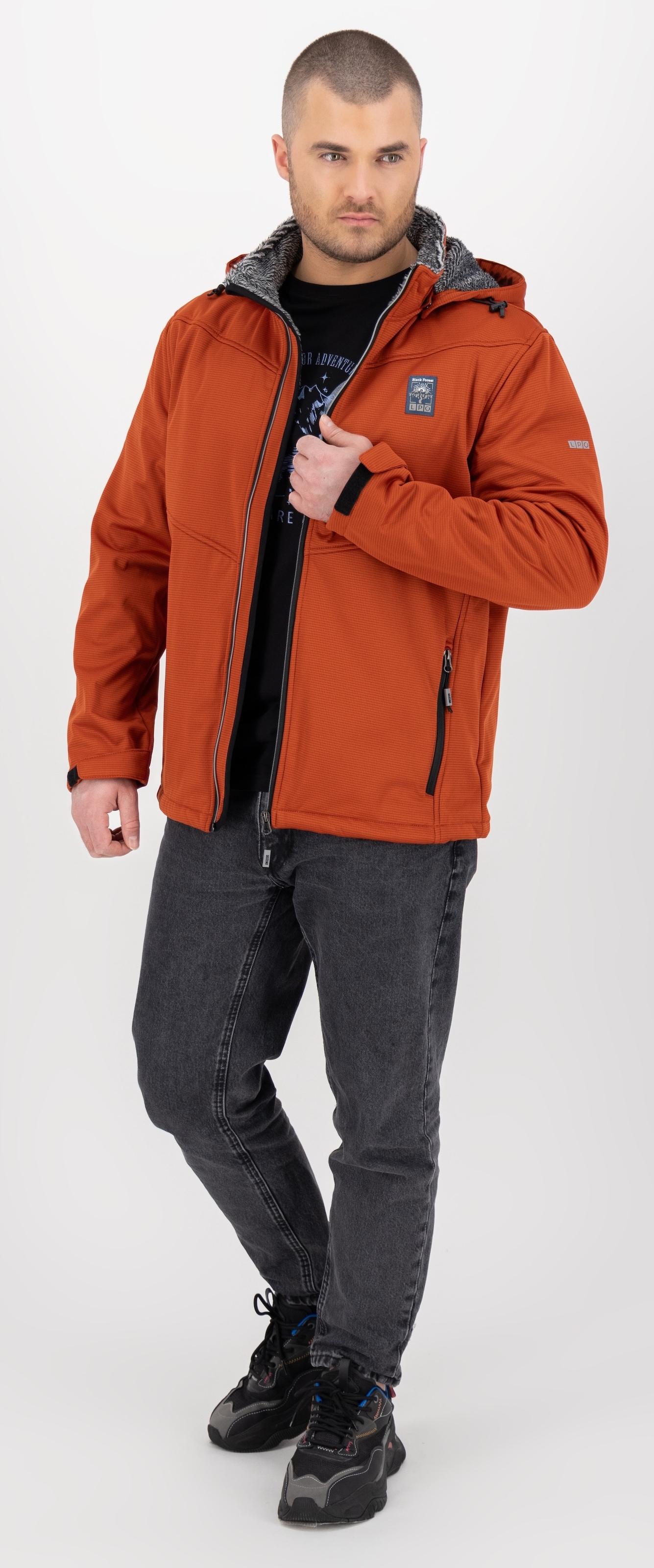 LPO Softshelljacke »LARON 2 MN«, abnehmbare Kapuze