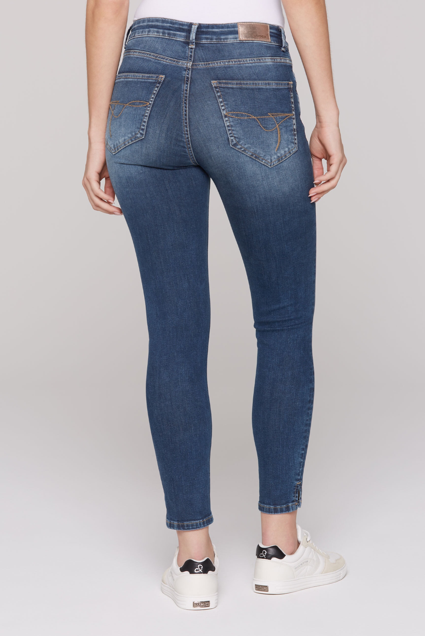 SOCCX Slim-fit-Jeans mit normaler Leibhöhe