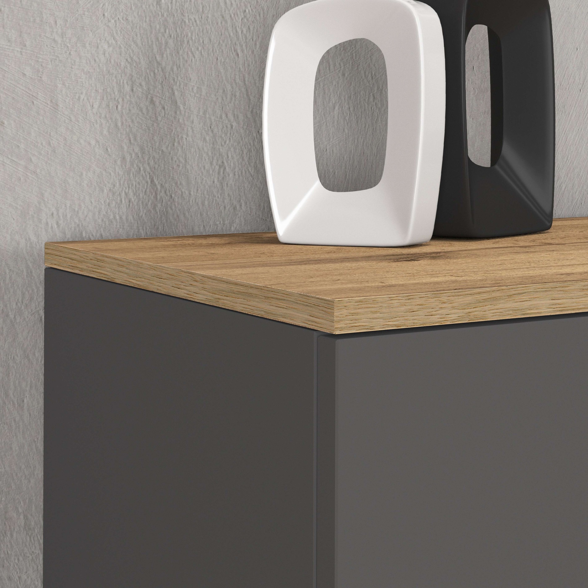 INOSIGN Sideboard »Sideboard ISEO, Kommode, Schrank, Kredenz« 1 Stk. tlg. stehend/hängend, 5 Türen, 6 Fächer, Breite 200 cm