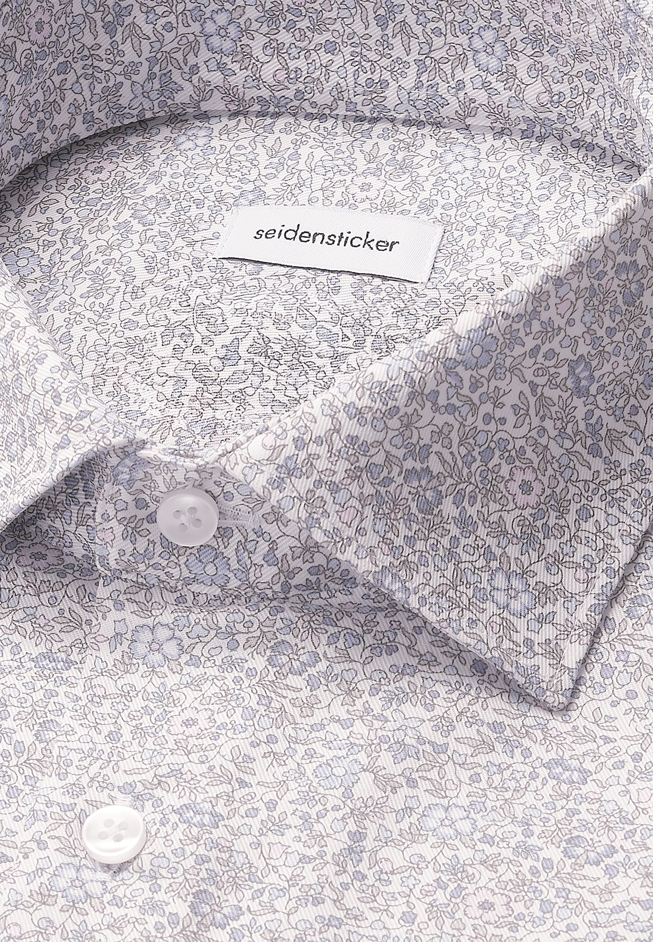 seidensticker Businesshemd »Schwarze Rose«, Regular 1/1 Kentkragen Geblümt
