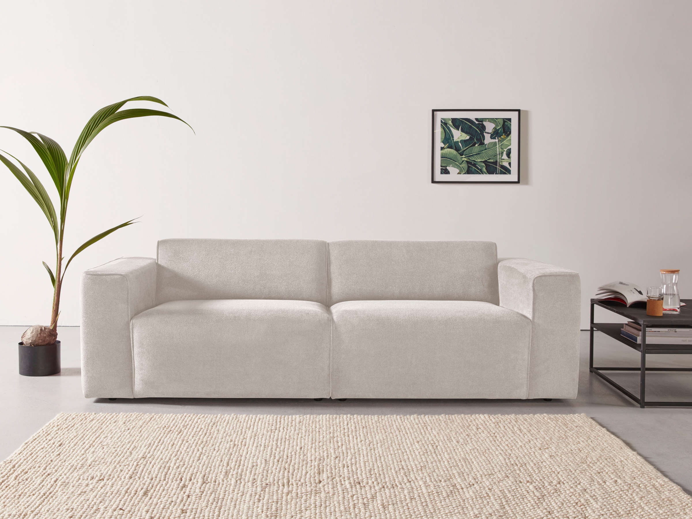 Home affaire 3-Sitzer "Noord mit Kedernaht, Breite 232 cm" Cord, Struktur, günstig online kaufen