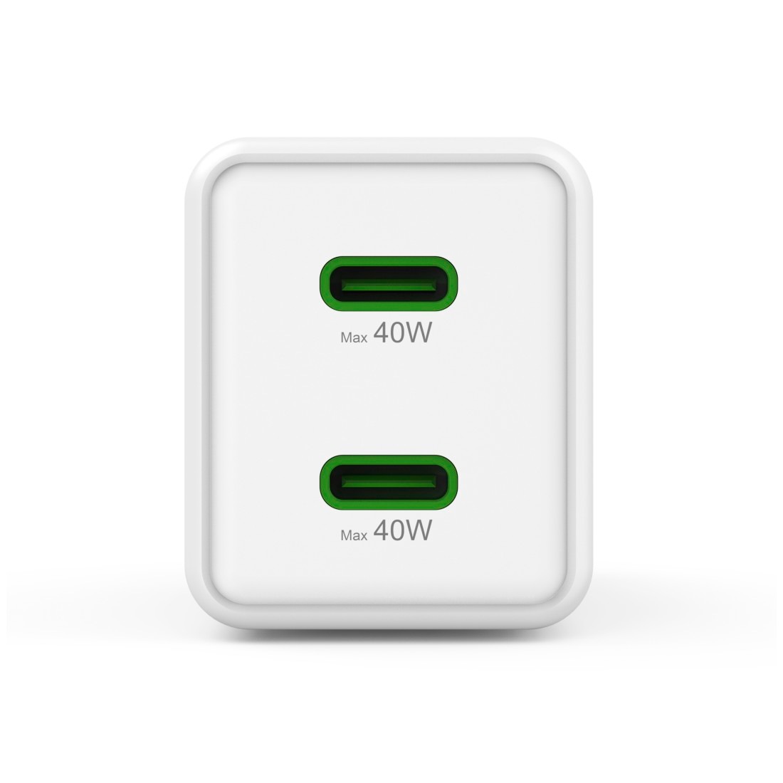 Hama Schnelllade-Gerät »Schnellladegerät, GaN, 2x USB-C, Super-Mini-Ladegerät, PD, 40 W, Weiß« 1 Stk. tlg.